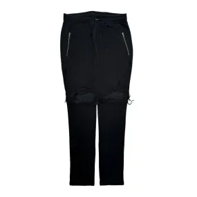 Amiri MX1 Leather Patch Sweatpants Black Pre-Owned