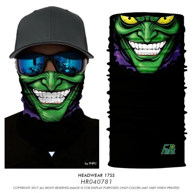 3D Seamless Bandana V vendetta Magic Scarf Neck Buffe Skull Death Hulk Motorcycle Hiking Fishing Face Mask Outdoors Ski Headband