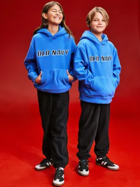 94 Gender-Neutral Microfleece Logo-Graphic Hoodie for Kids