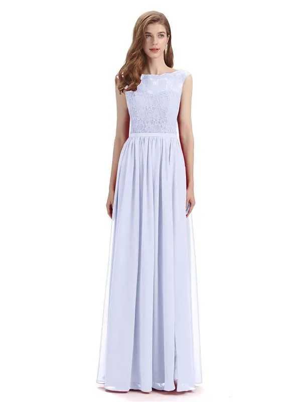 A-line Cheap Top Lace Floor-Length Bridesmaid Dresses