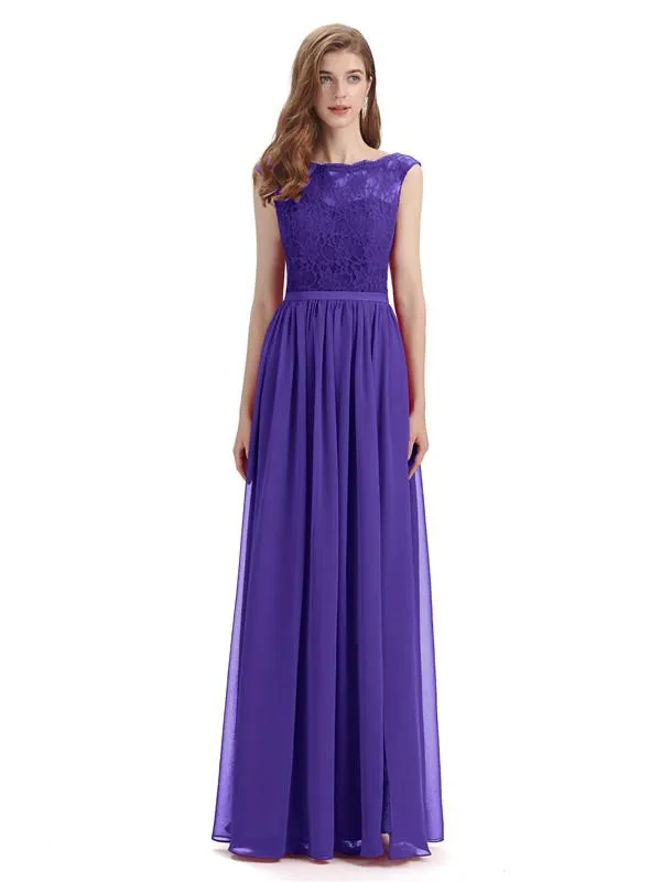 A-line Cheap Top Lace Floor-Length Bridesmaid Dresses