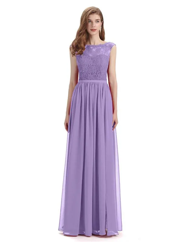 A-line Cheap Top Lace Floor-Length Bridesmaid Dresses