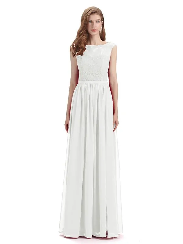 A-line Cheap Top Lace Floor-Length Bridesmaid Dresses