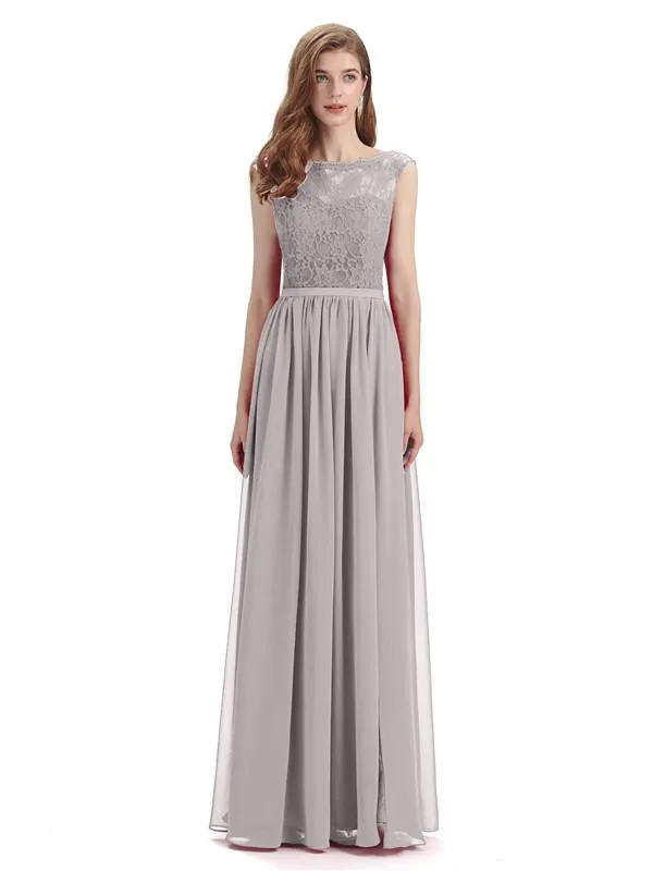 A-line Cheap Top Lace Floor-Length Bridesmaid Dresses