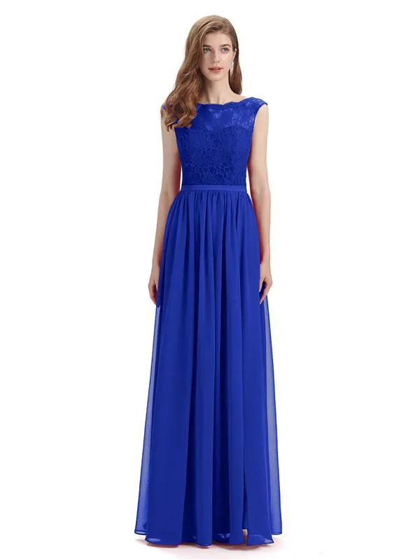 A-line Cheap Top Lace Floor-Length Bridesmaid Dresses