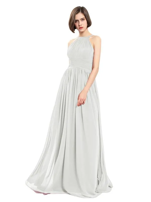 A-line Chiffon Sleeveless Elegant Bridesmaid Dresses