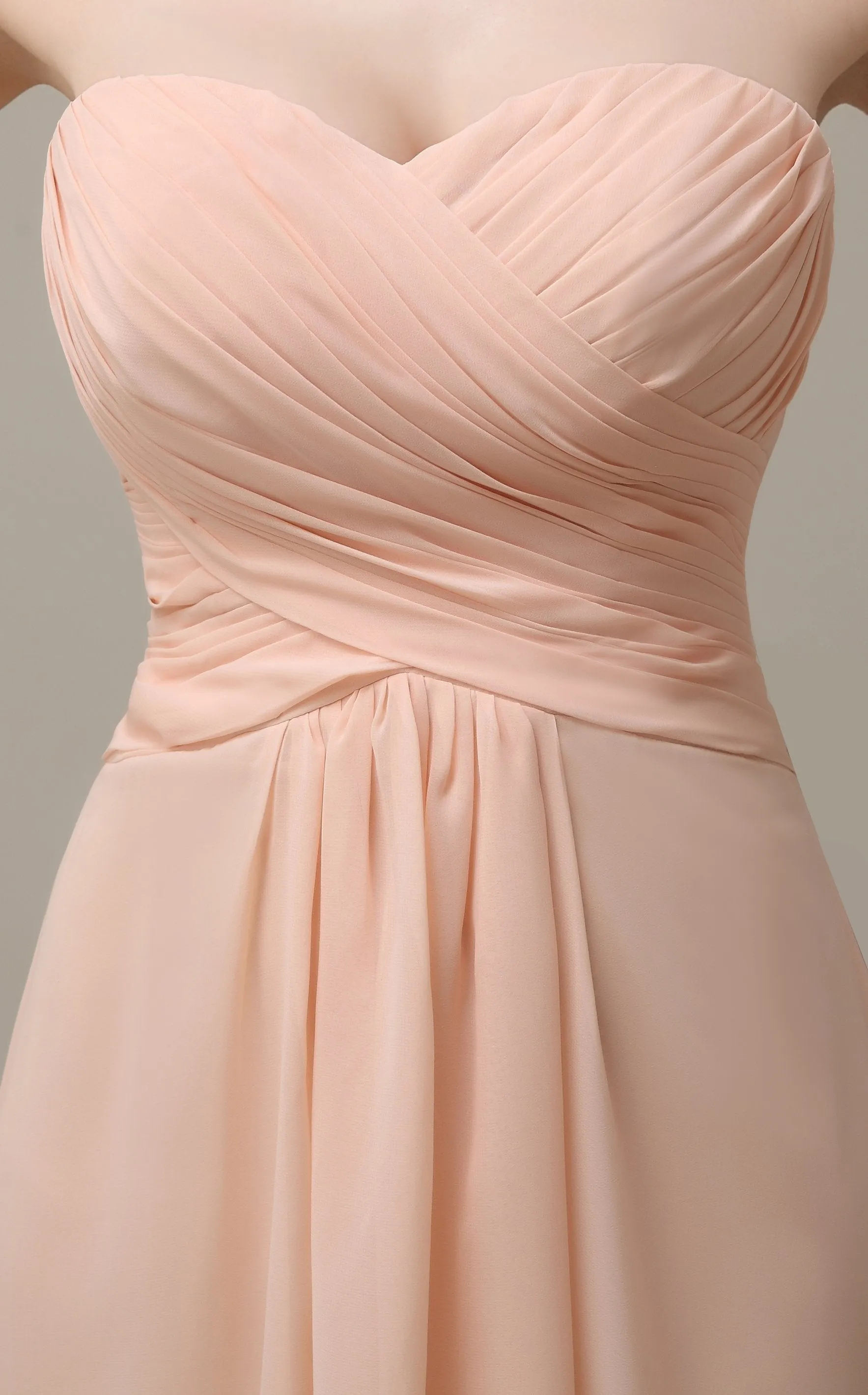 A-line Chiffon Sweatheart Floor-Length Beach Bridesmaid Dresses