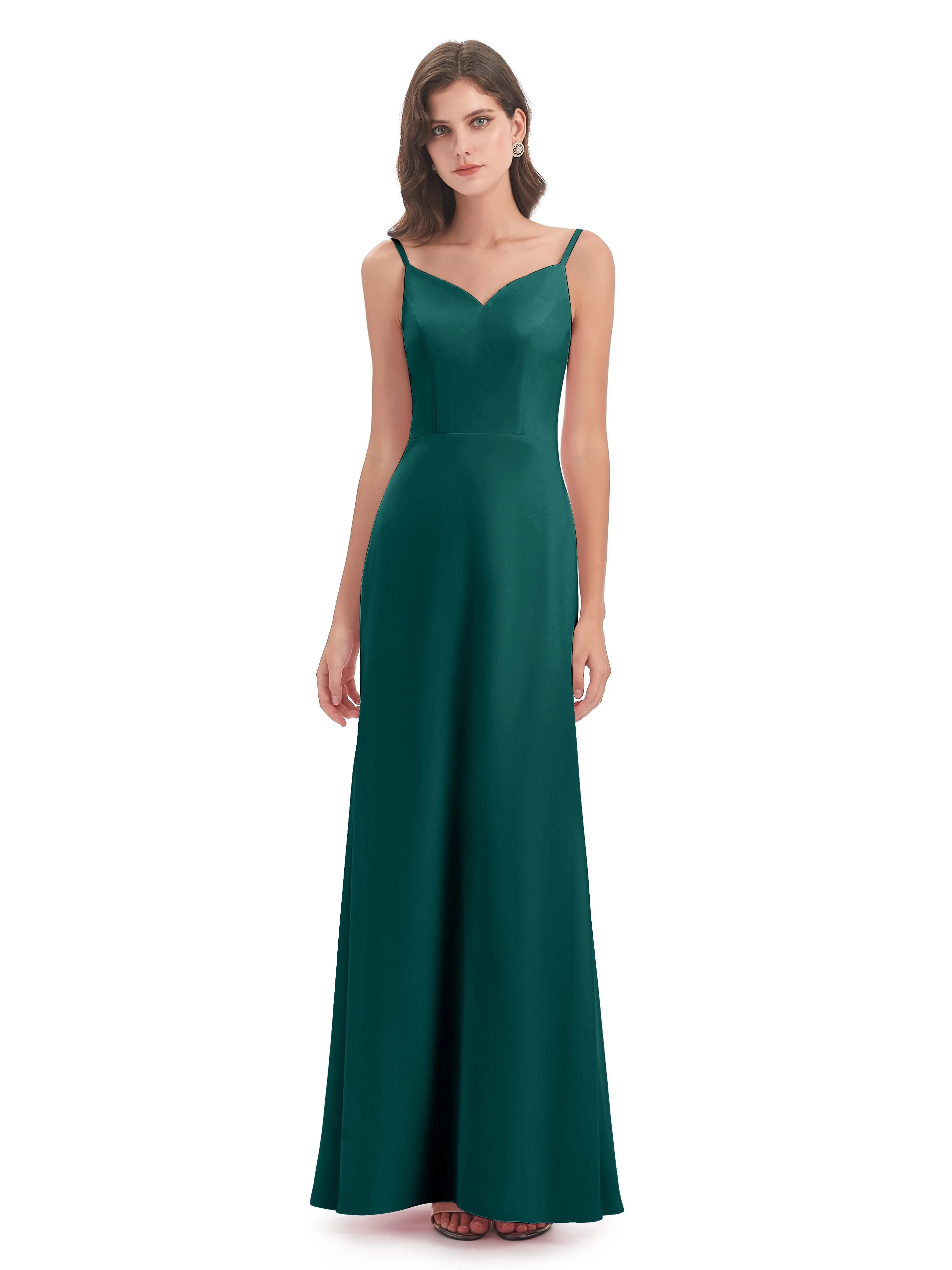 Abigail Vintage Trumpet-Hourglass Long Chiffon Bridesmaid Dresses