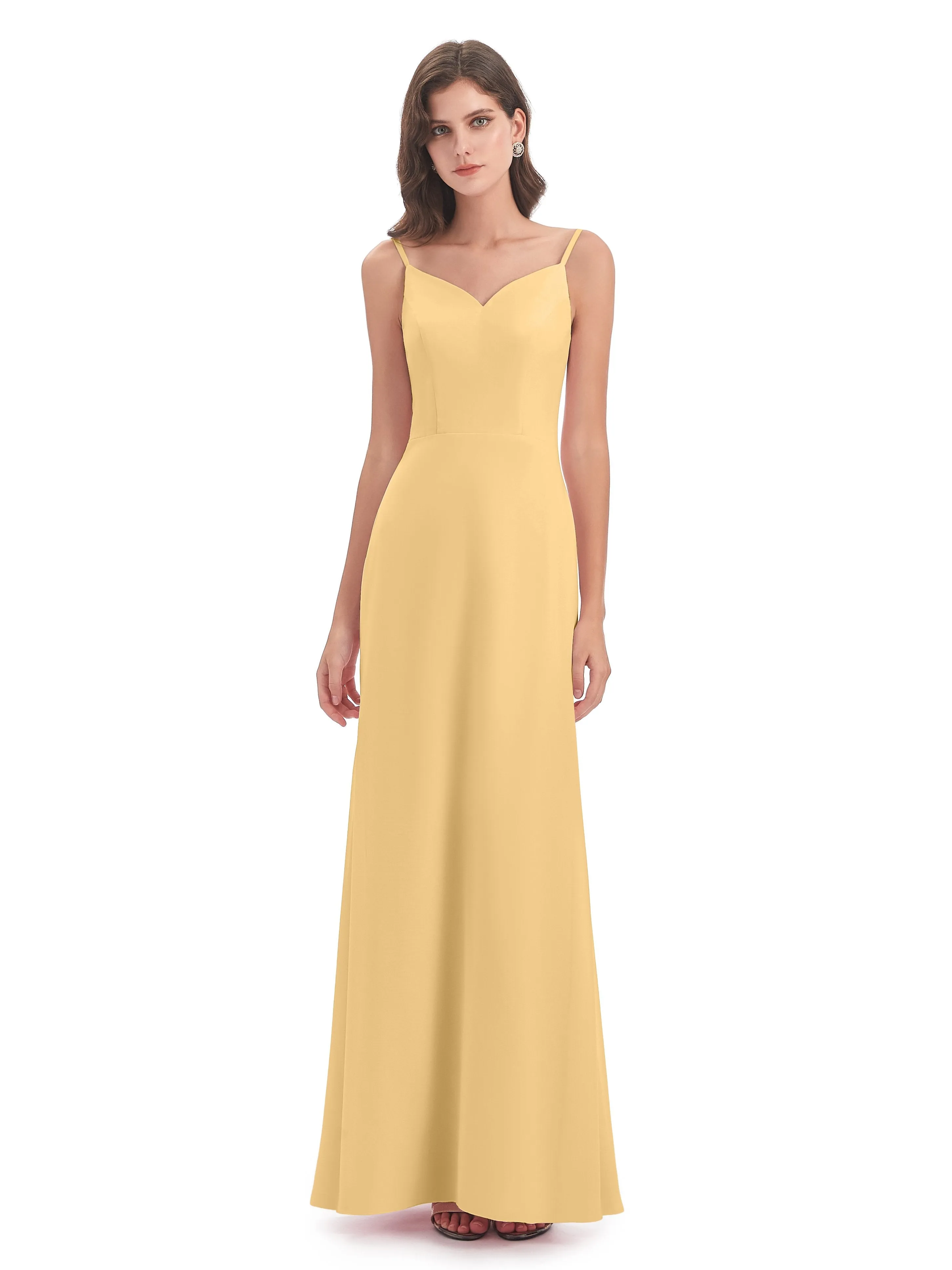 Abigail Vintage Trumpet-Hourglass Long Chiffon Bridesmaid Dresses