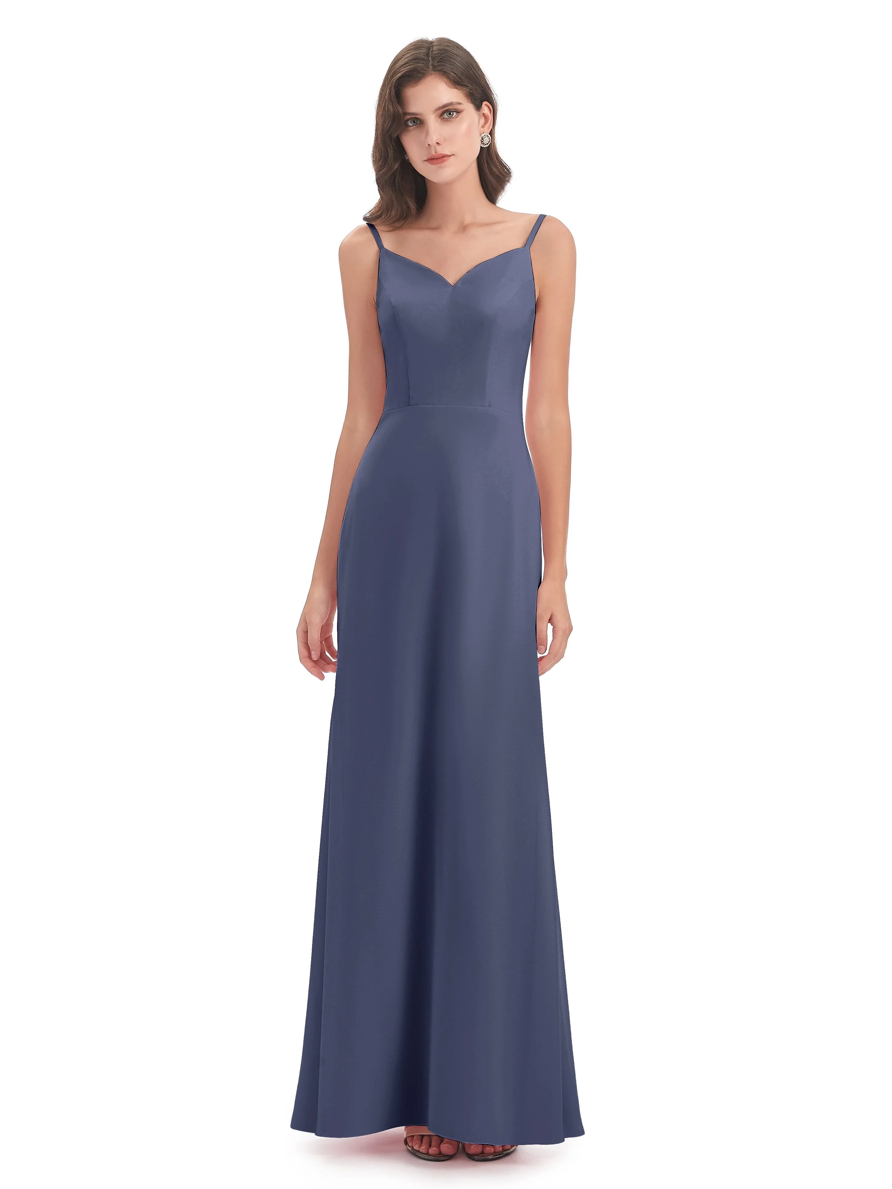 Abigail Vintage Trumpet-Hourglass Long Chiffon Bridesmaid Dresses