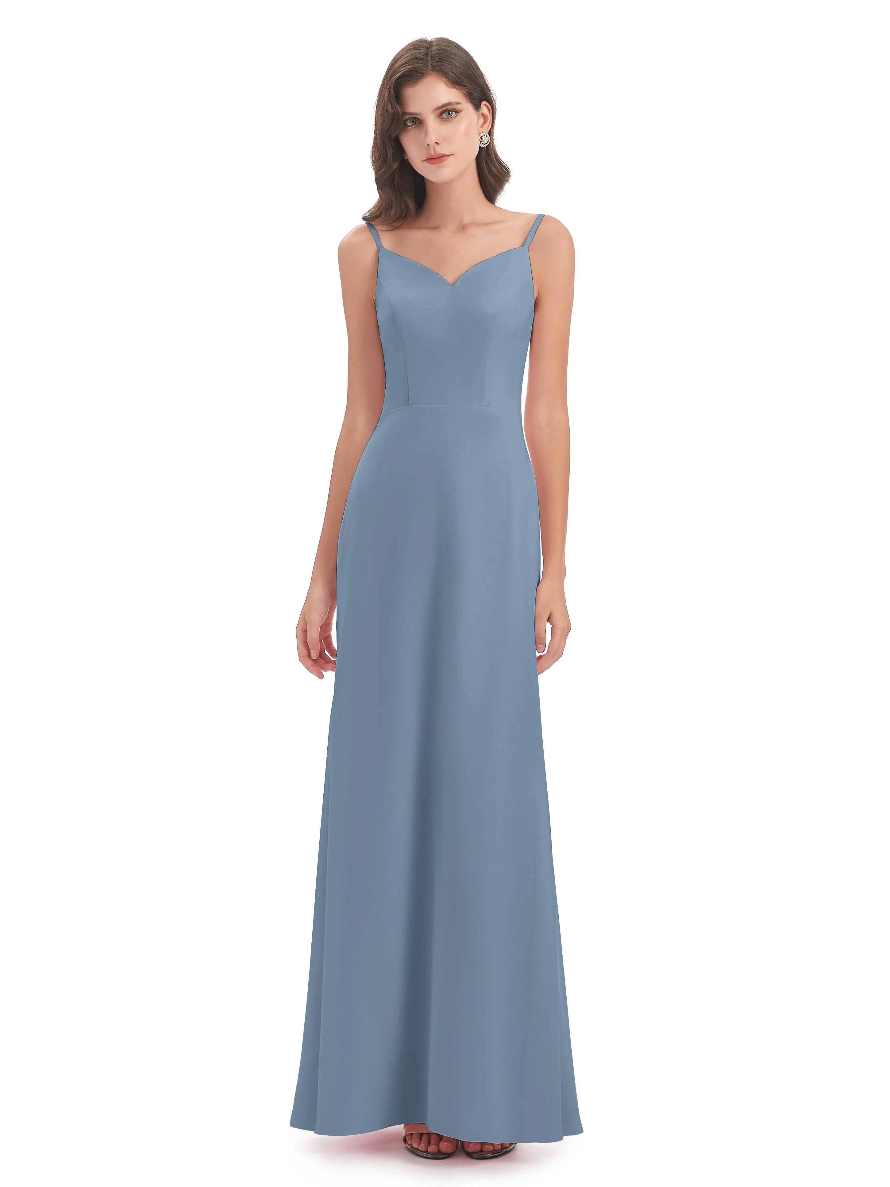 Abigail Vintage Trumpet-Hourglass Long Chiffon Bridesmaid Dresses