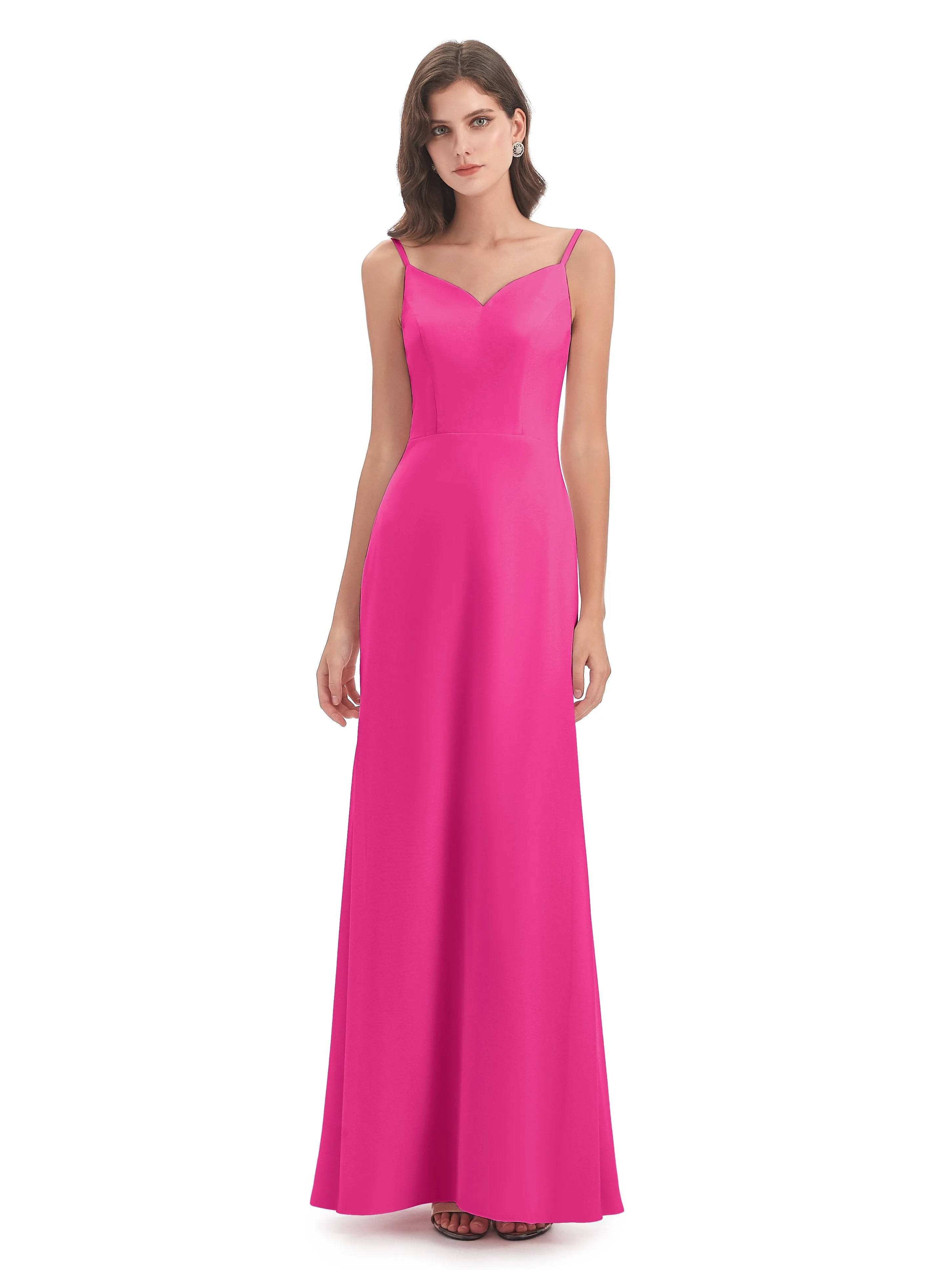 Abigail Vintage Trumpet-Hourglass Long Chiffon Bridesmaid Dresses