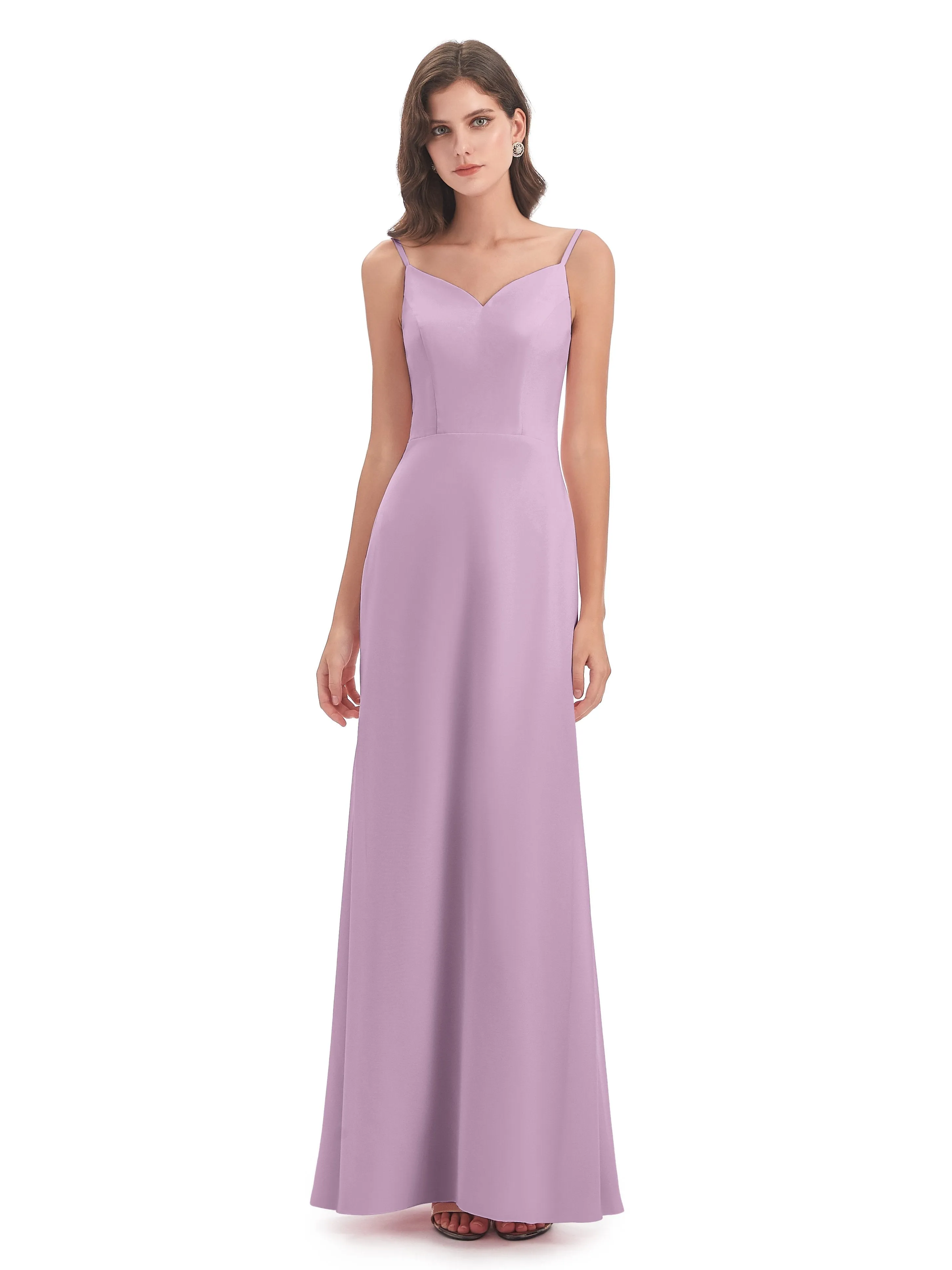 Abigail Vintage Trumpet-Hourglass Long Chiffon Bridesmaid Dresses