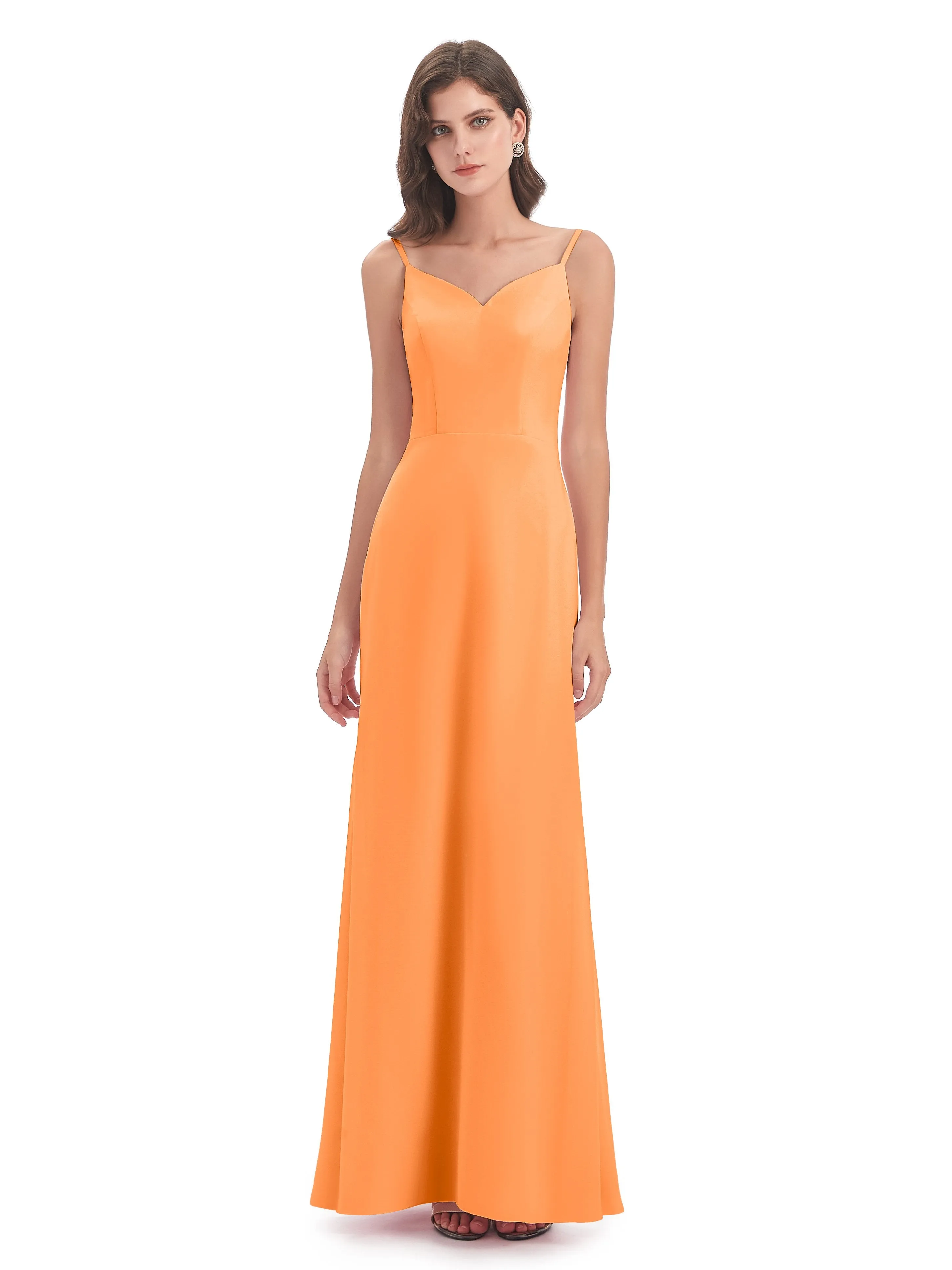 Abigail Vintage Trumpet-Hourglass Long Chiffon Bridesmaid Dresses