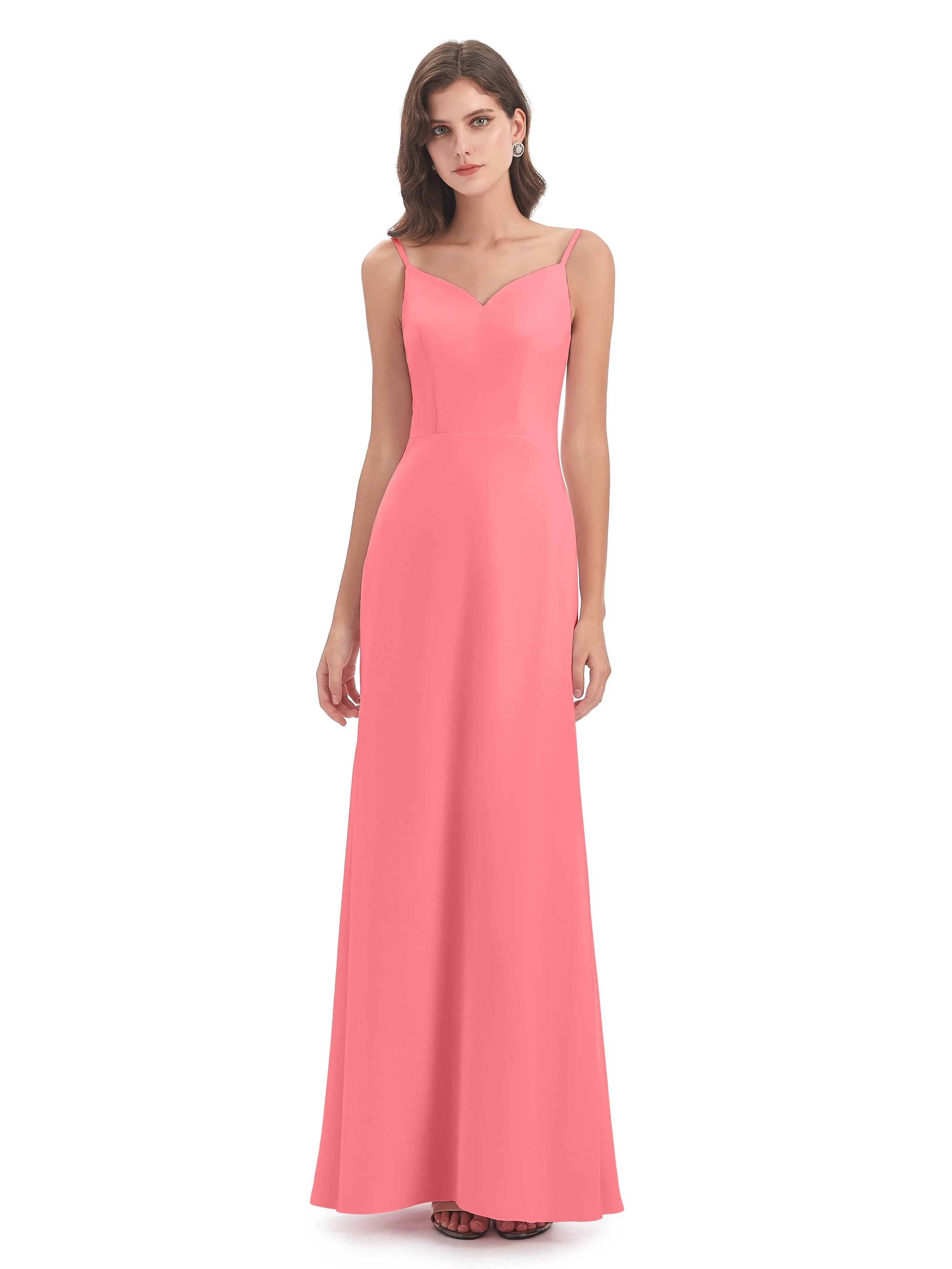 Abigail Vintage Trumpet-Hourglass Long Chiffon Bridesmaid Dresses