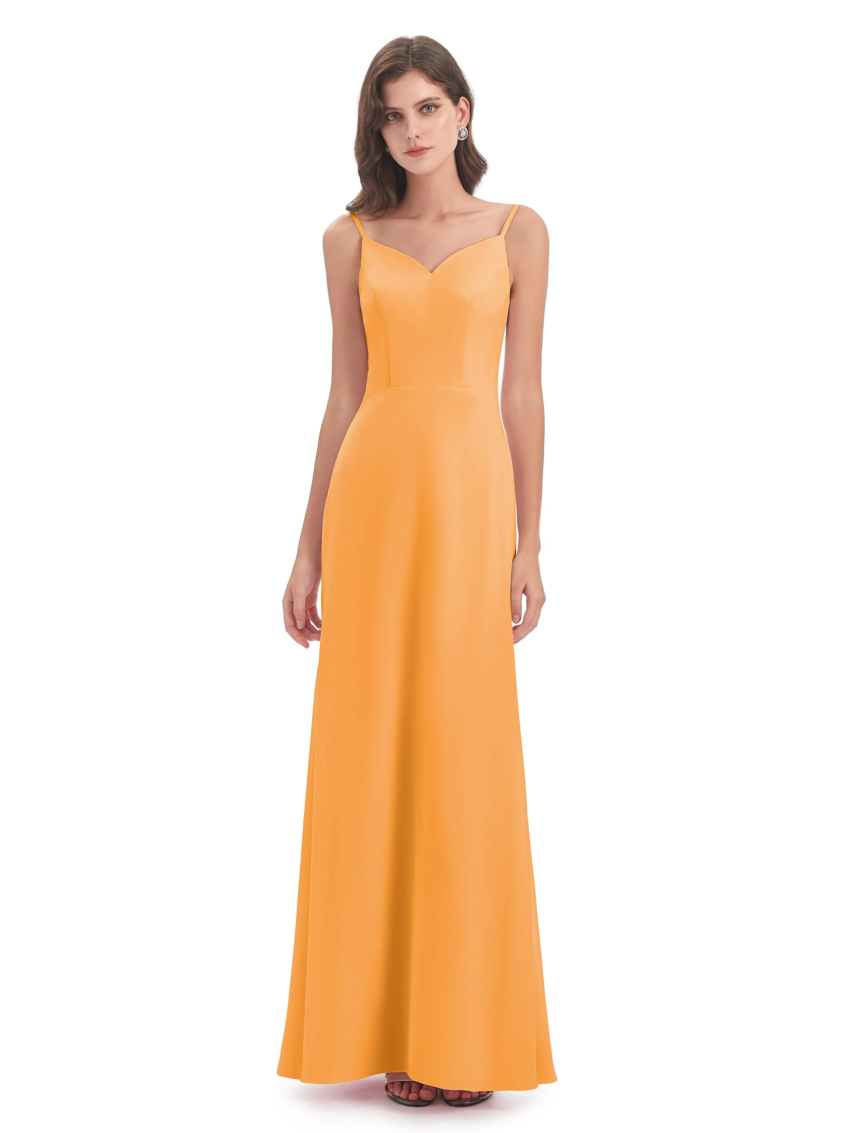 Abigail Vintage Trumpet-Hourglass Long Chiffon Bridesmaid Dresses