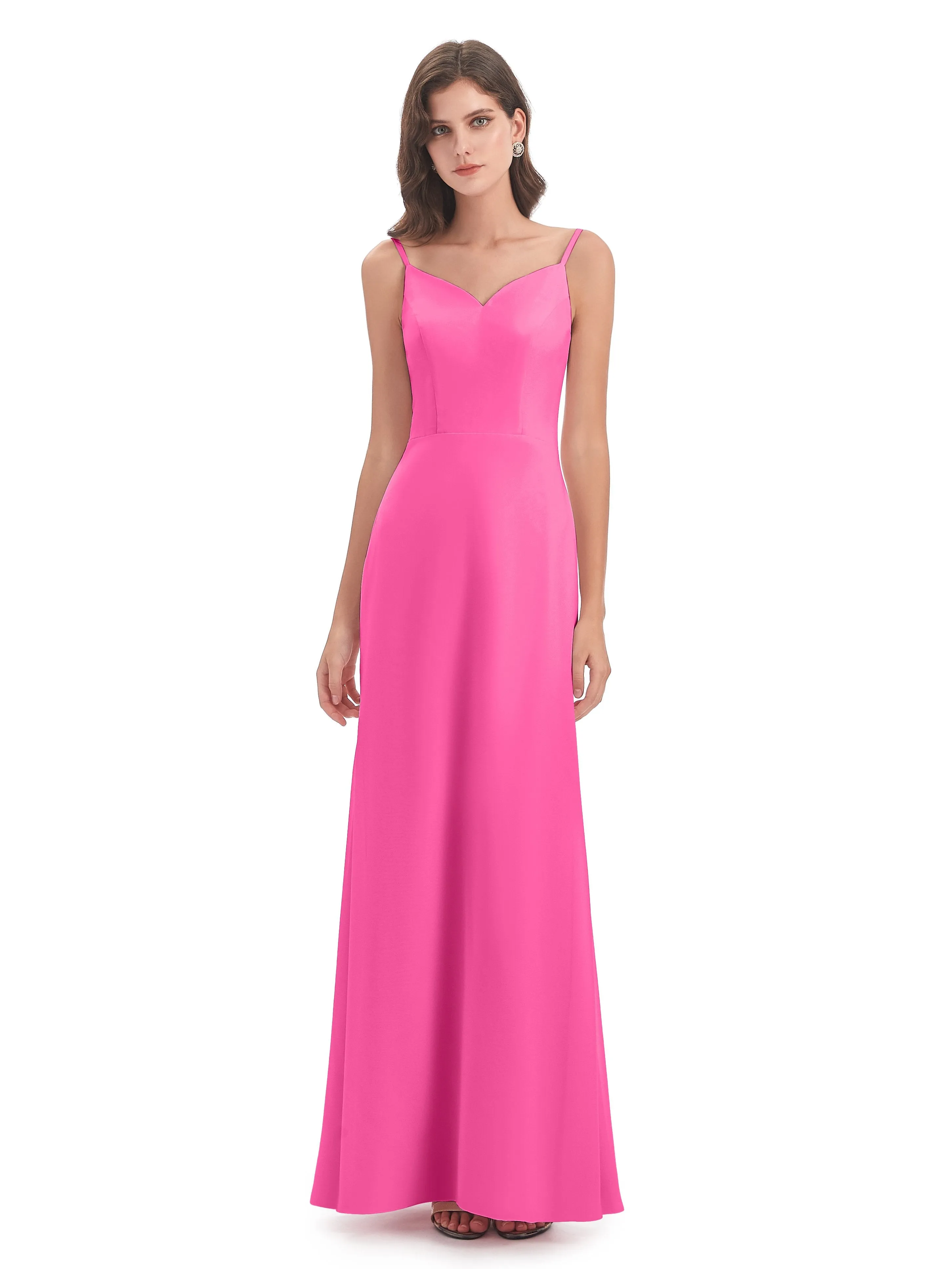 Abigail Vintage Trumpet-Hourglass Long Chiffon Bridesmaid Dresses