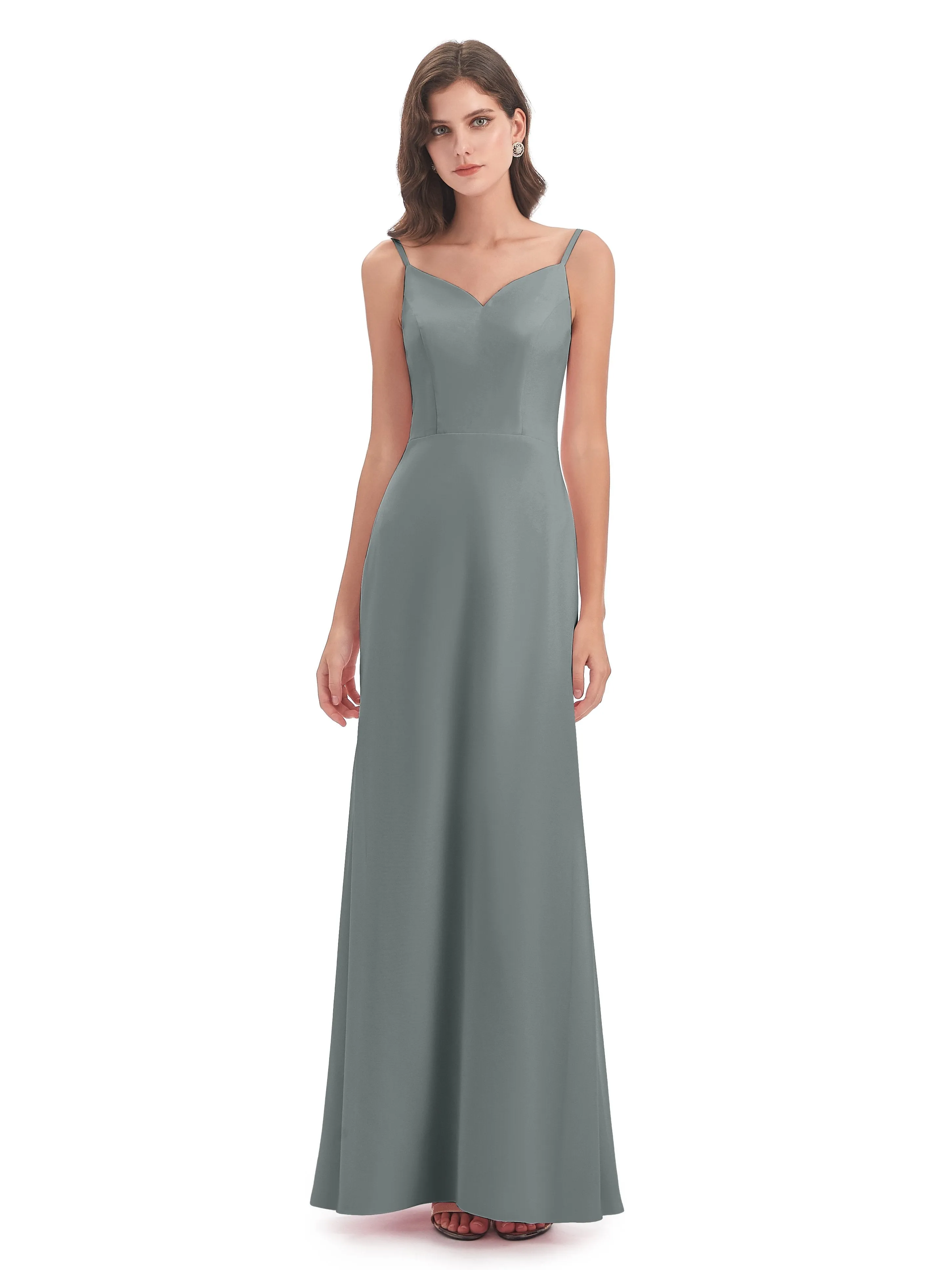 Abigail Vintage Trumpet-Hourglass Long Chiffon Bridesmaid Dresses