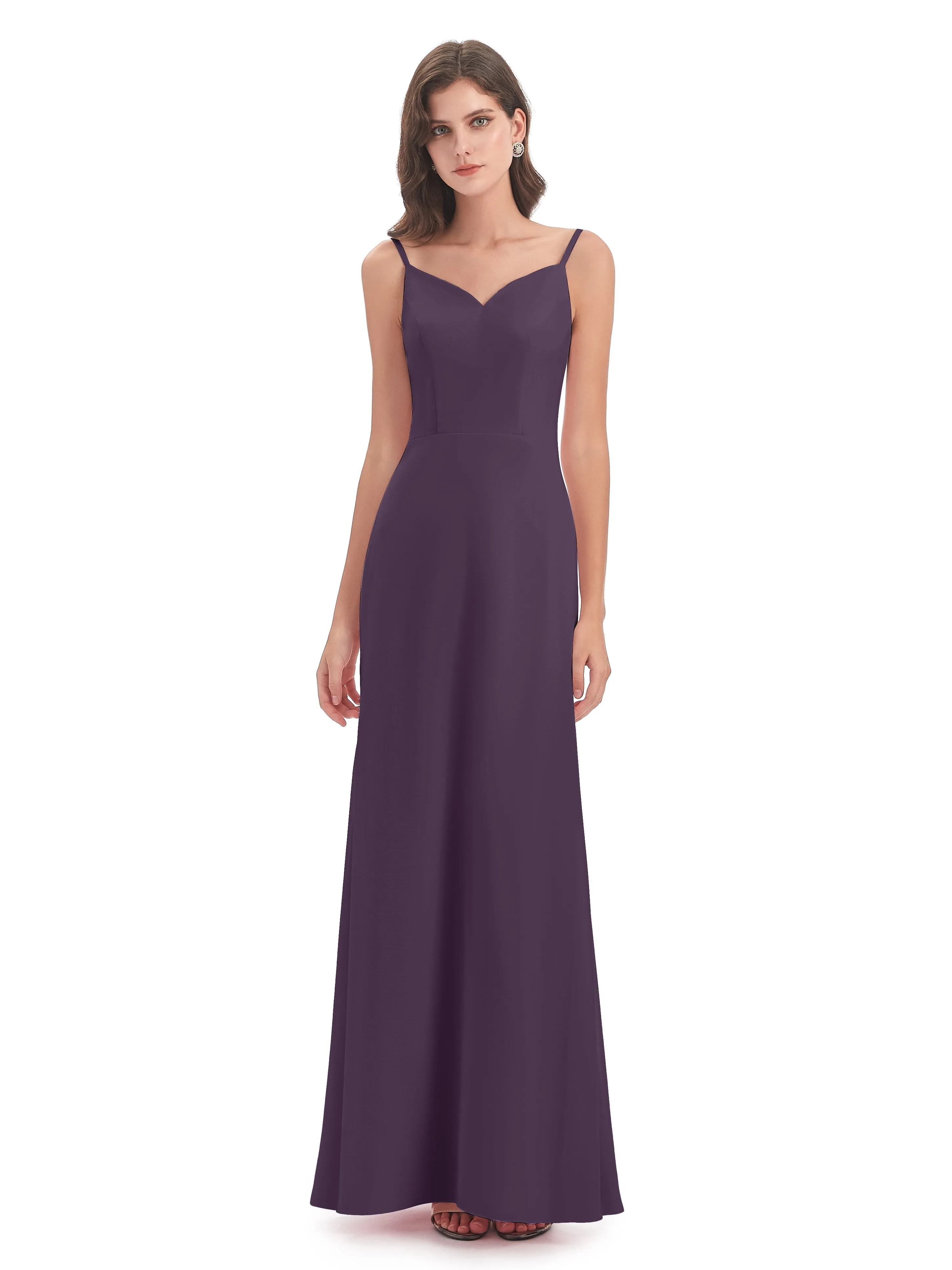 Abigail Vintage Trumpet-Hourglass Long Chiffon Bridesmaid Dresses