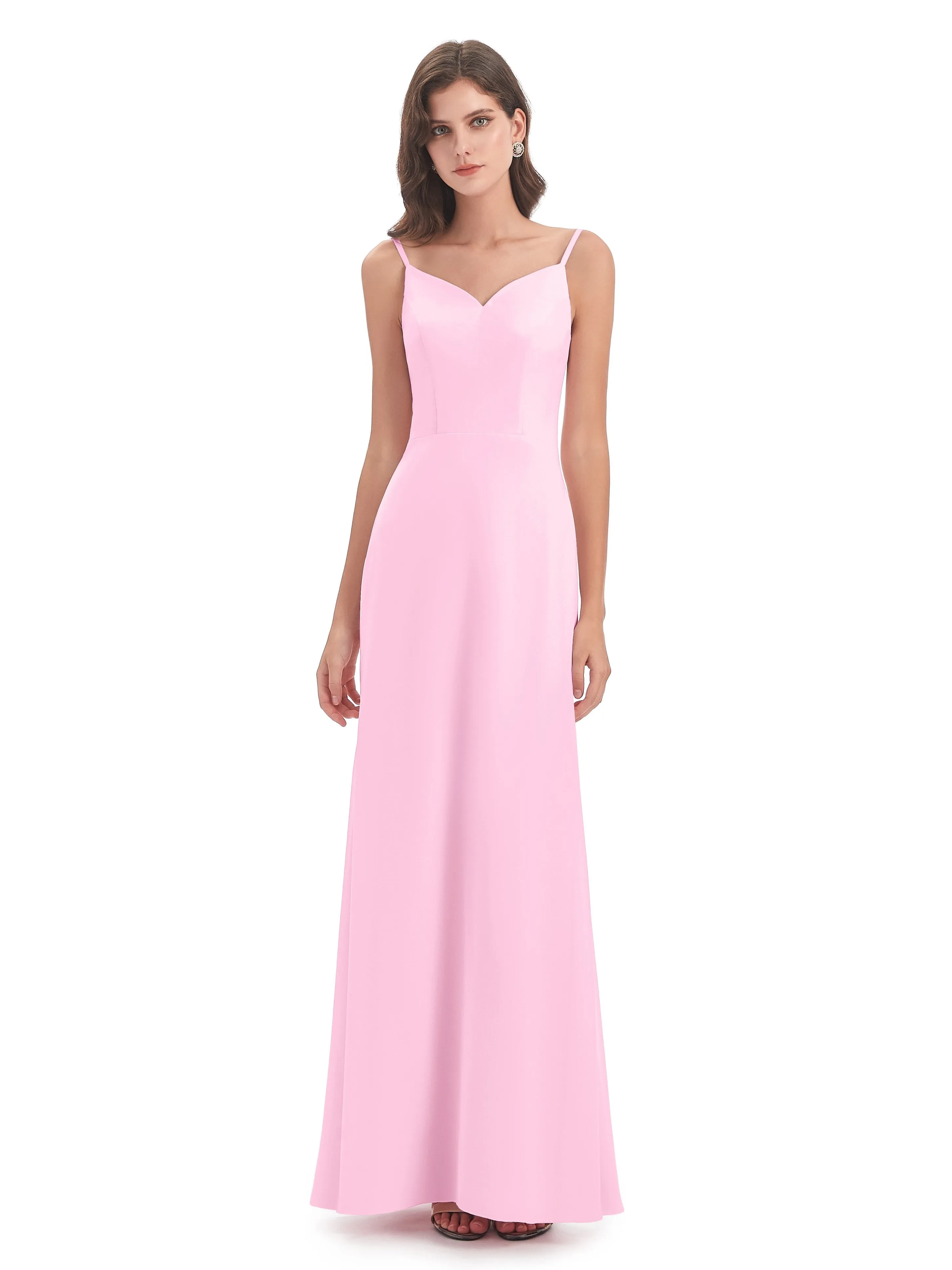 Abigail Vintage Trumpet-Hourglass Long Chiffon Bridesmaid Dresses