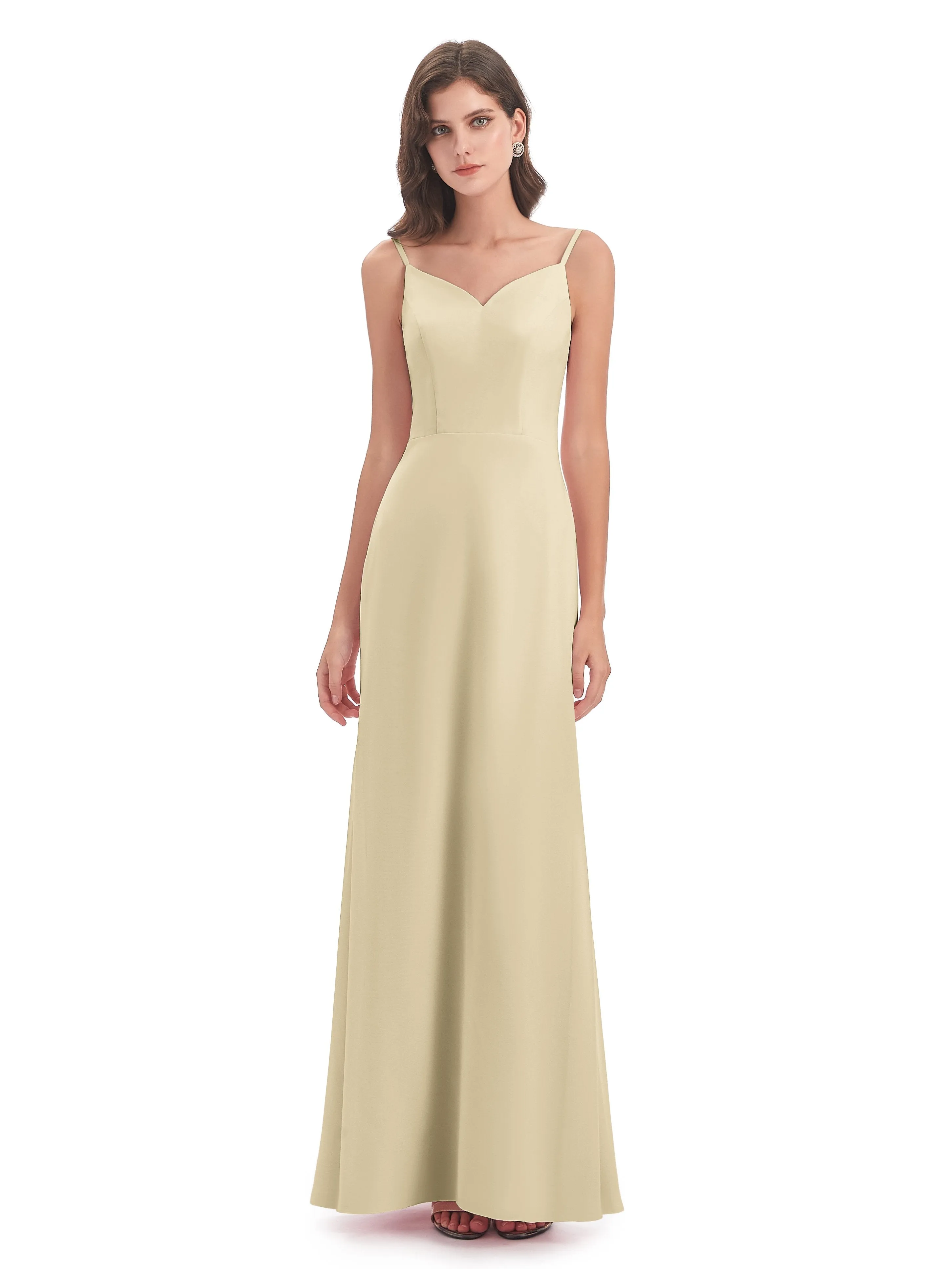 Abigail Vintage Trumpet-Hourglass Long Chiffon Bridesmaid Dresses