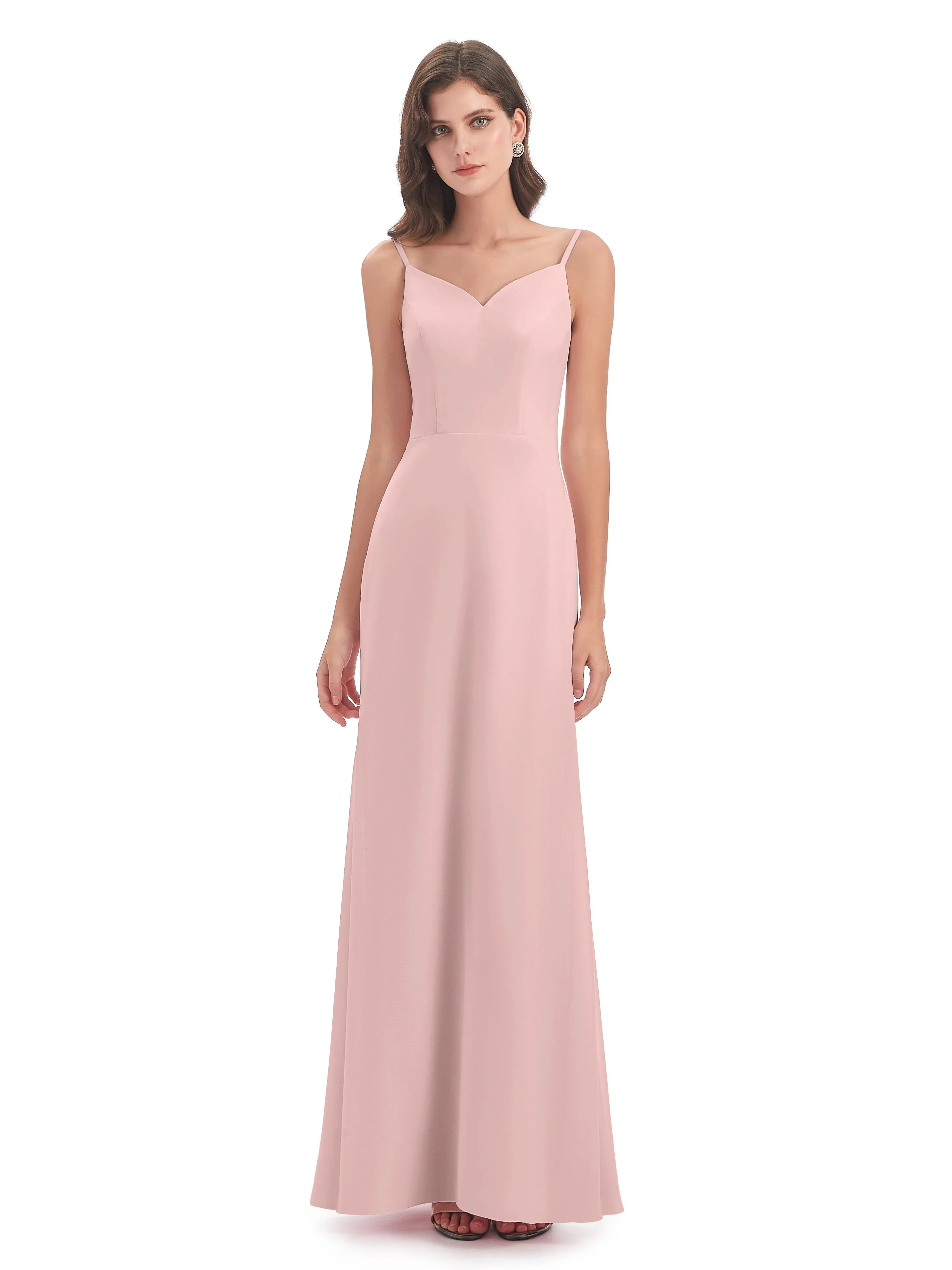 Abigail Vintage Trumpet-Hourglass Long Chiffon Bridesmaid Dresses