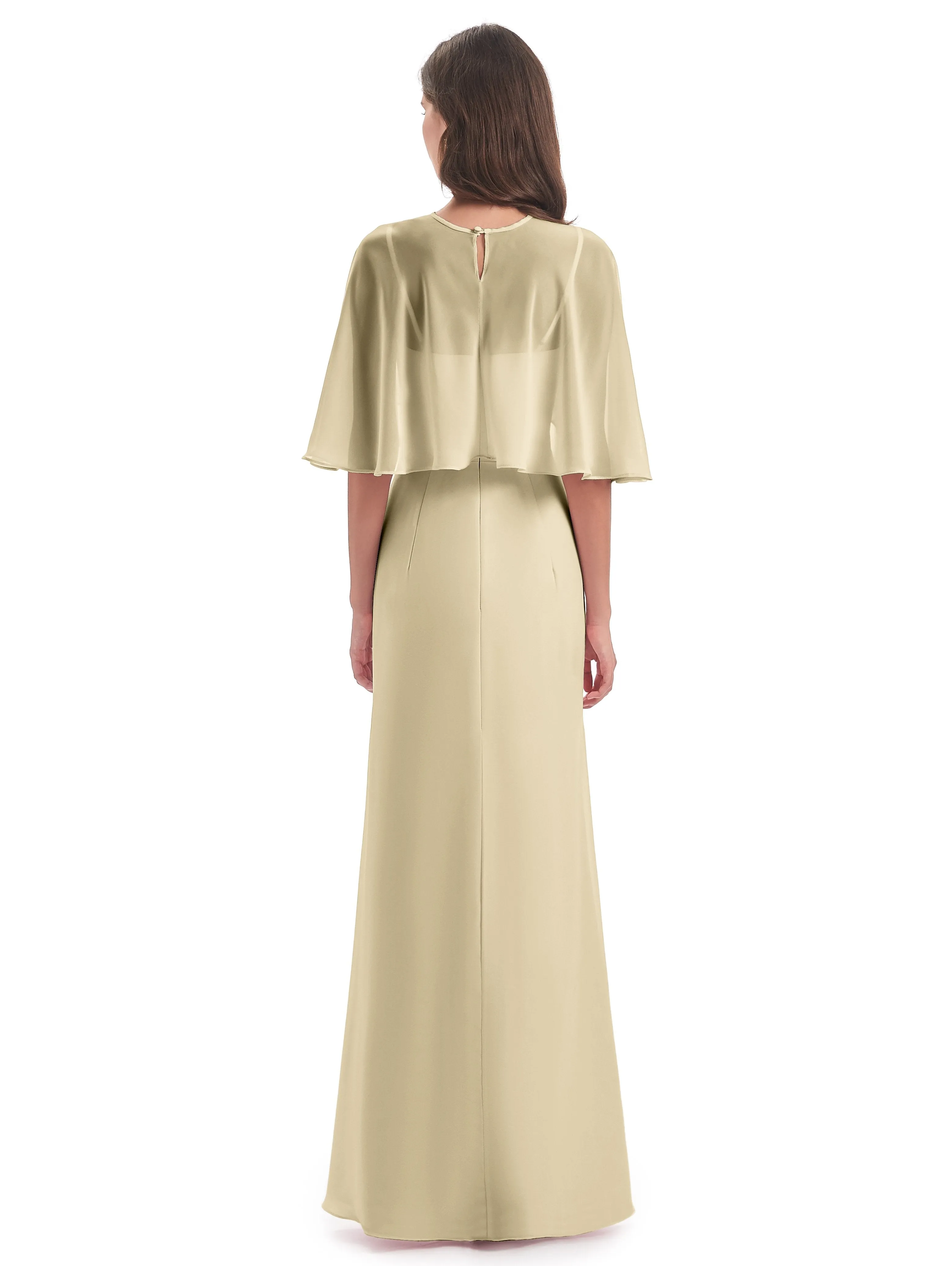 Abigail Vintage Trumpet-Hourglass Long Chiffon Bridesmaid Dresses