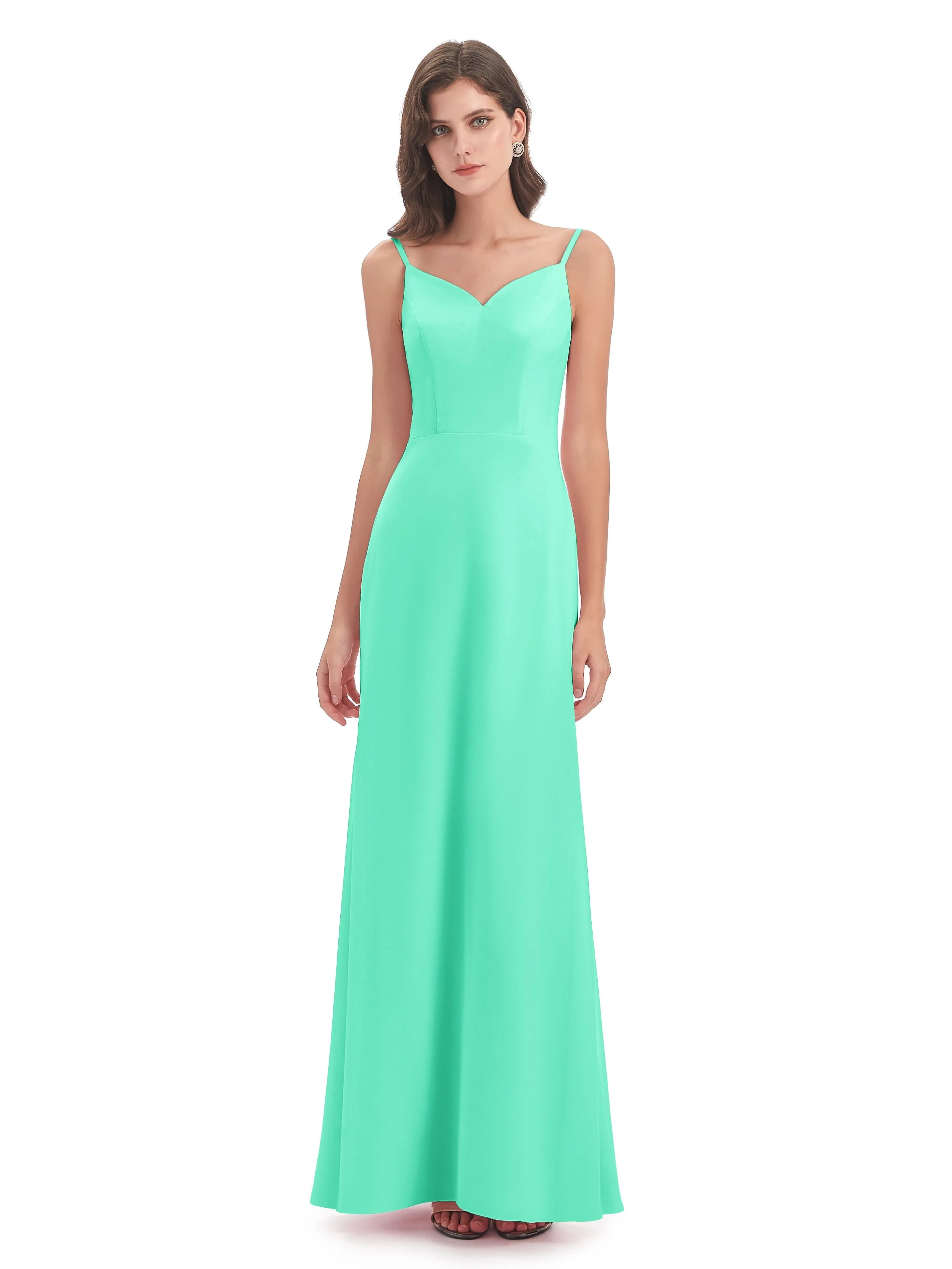 Abigail Vintage Trumpet-Hourglass Long Chiffon Bridesmaid Dresses