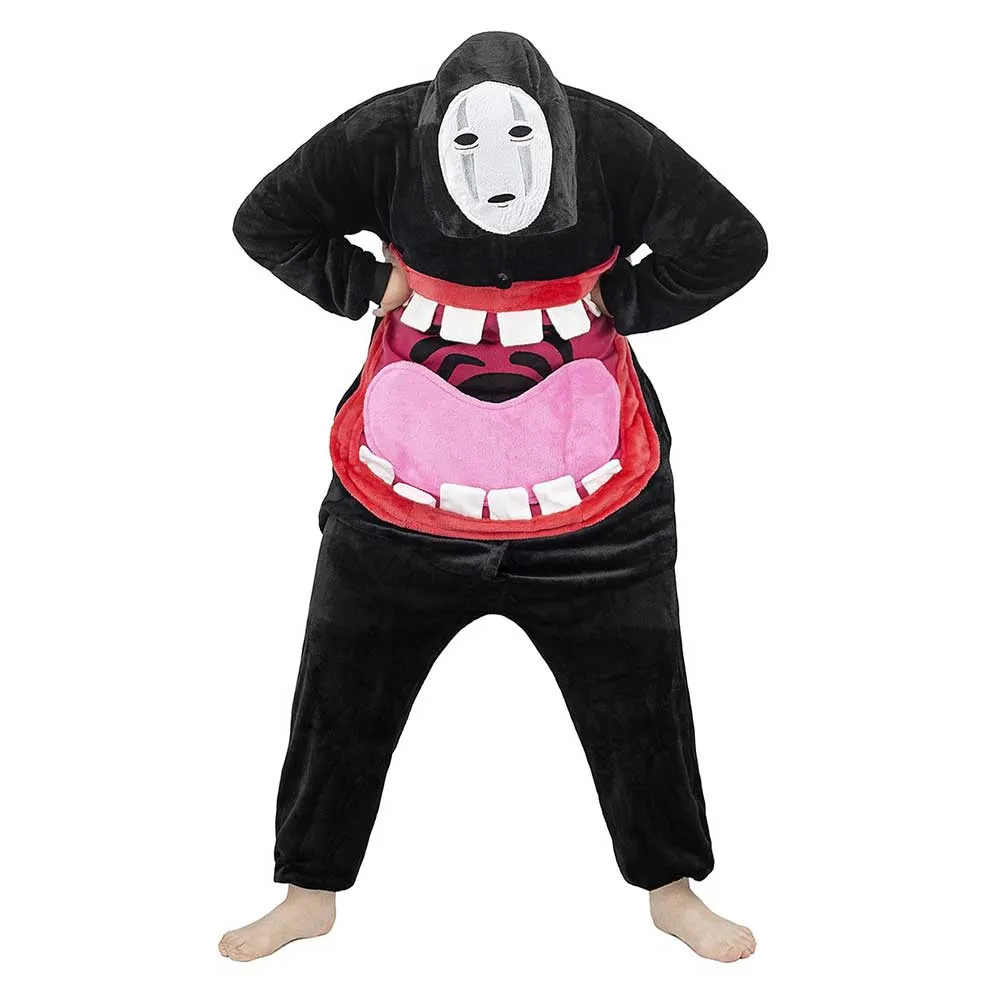 Anime Spirited Away Cute No Face Man Cosplay Costume Jumpsuit Sleepwear Outfits Halloween Carnival Suit