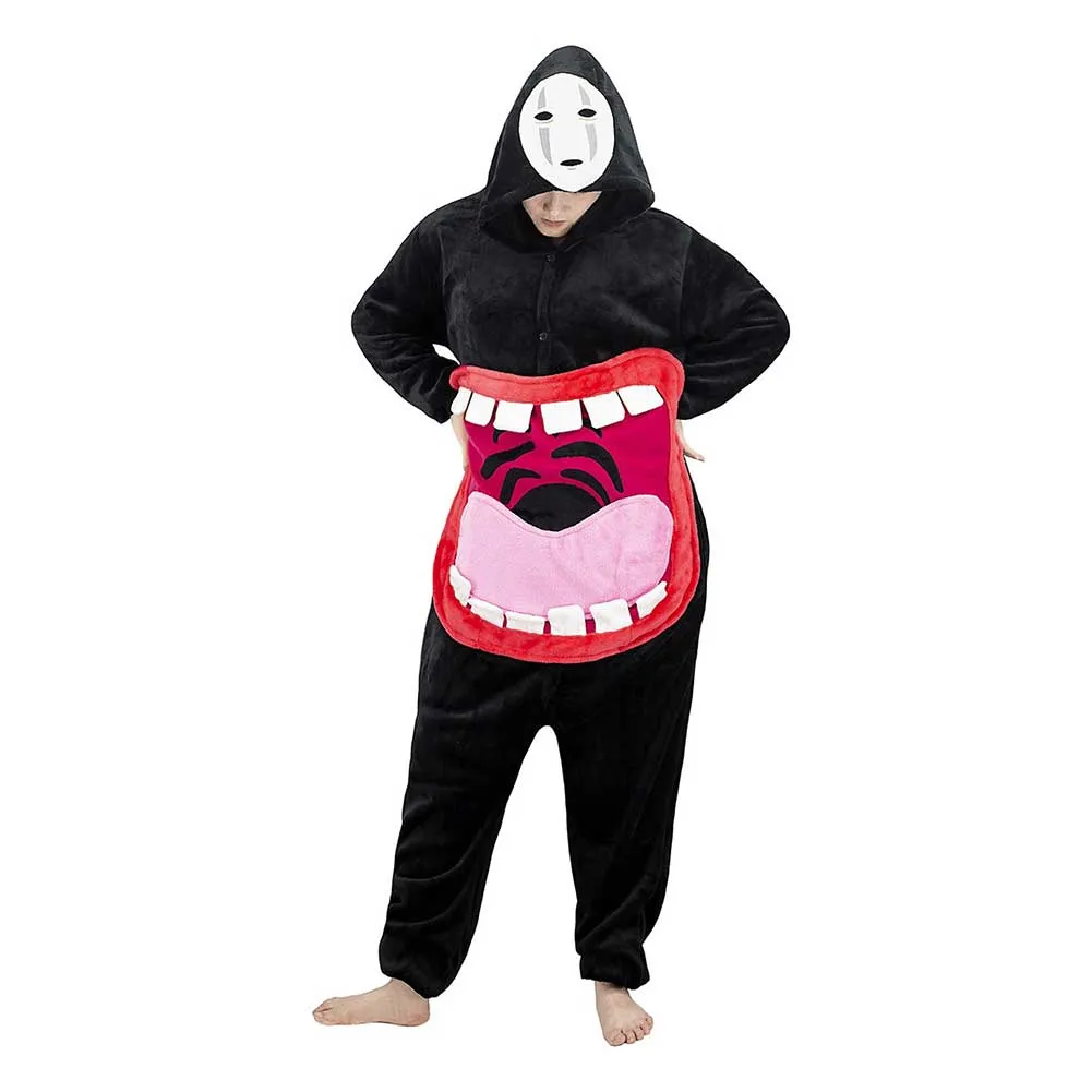 Anime Spirited Away Cute No Face Man Cosplay Costume Jumpsuit Sleepwear Outfits Halloween Carnival Suit