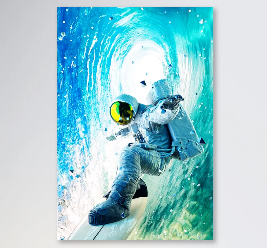 Astrosurfer Rides Again Large Canvas Print