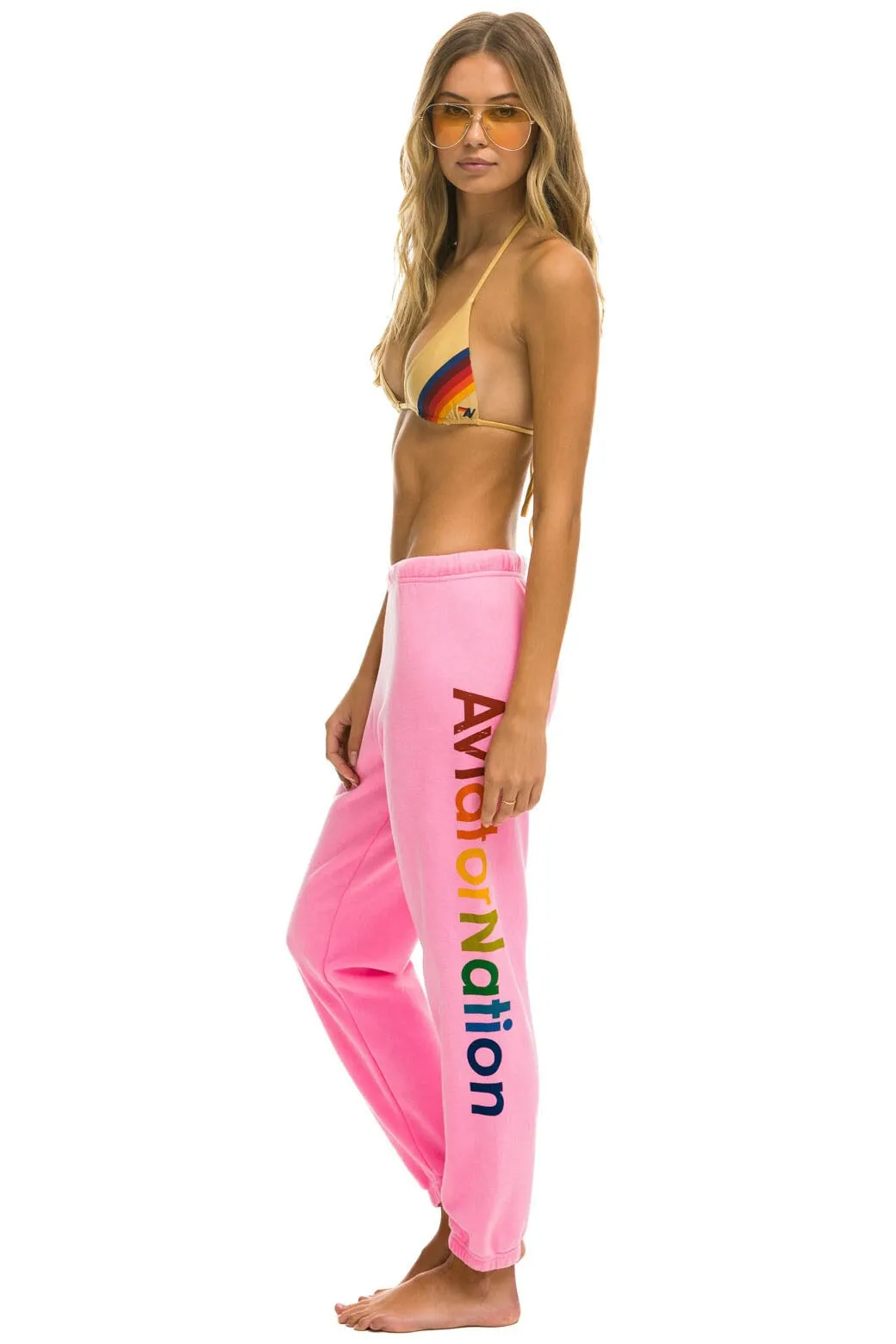 AVIATOR NATION AUSTIN  SWEATPANTS - NEON PINK