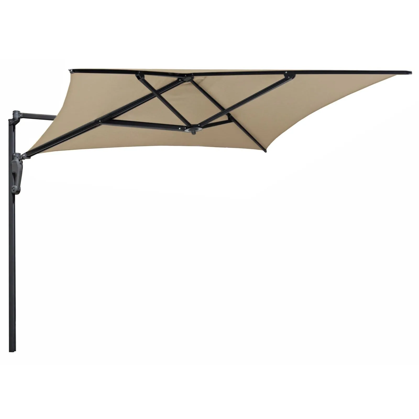 Azuma Wall Mounted Parasol 2m Square Garden Patio Sun Shade