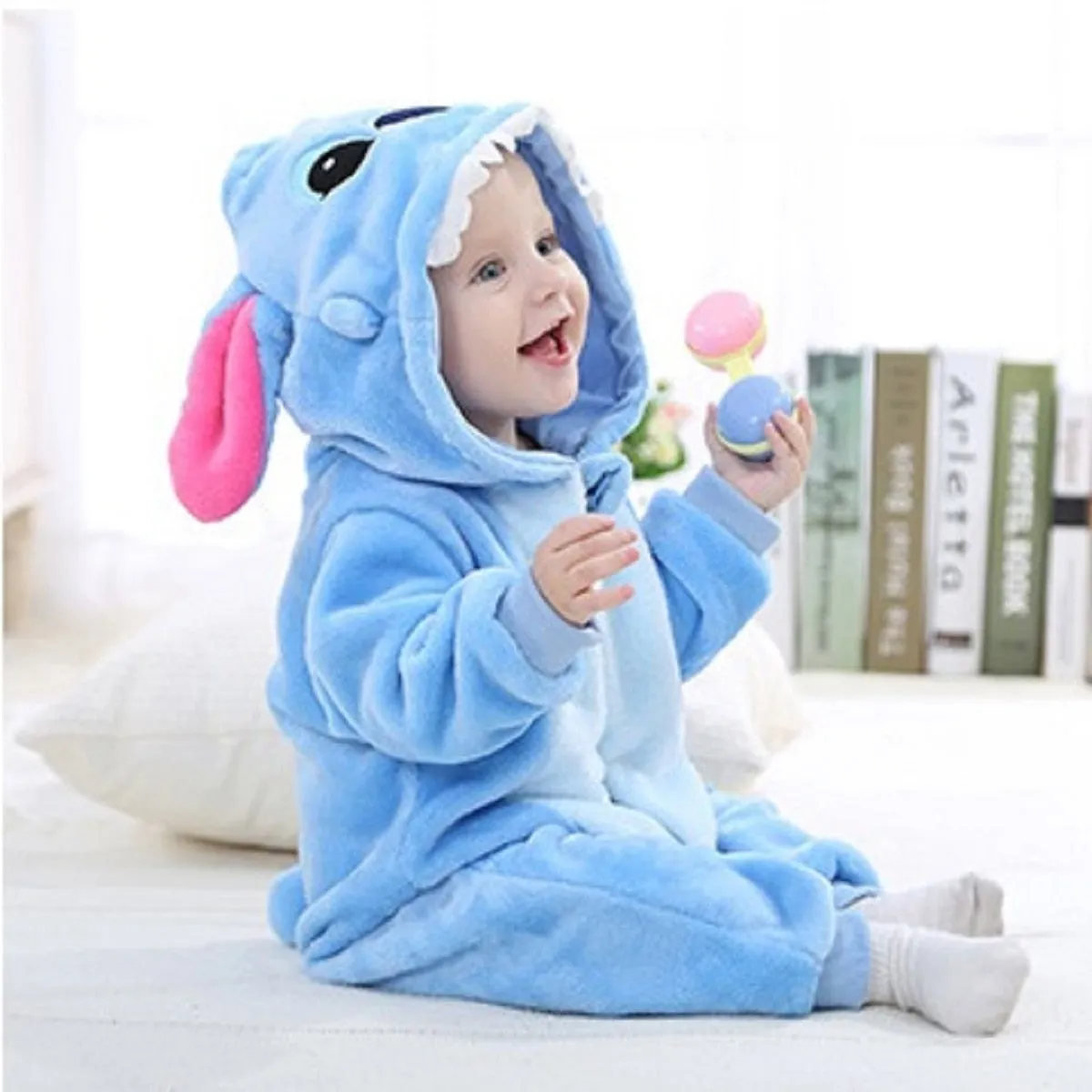 Baby Rompers Winter Costume Flannel Hooded Jumpsuits Baby Clothes