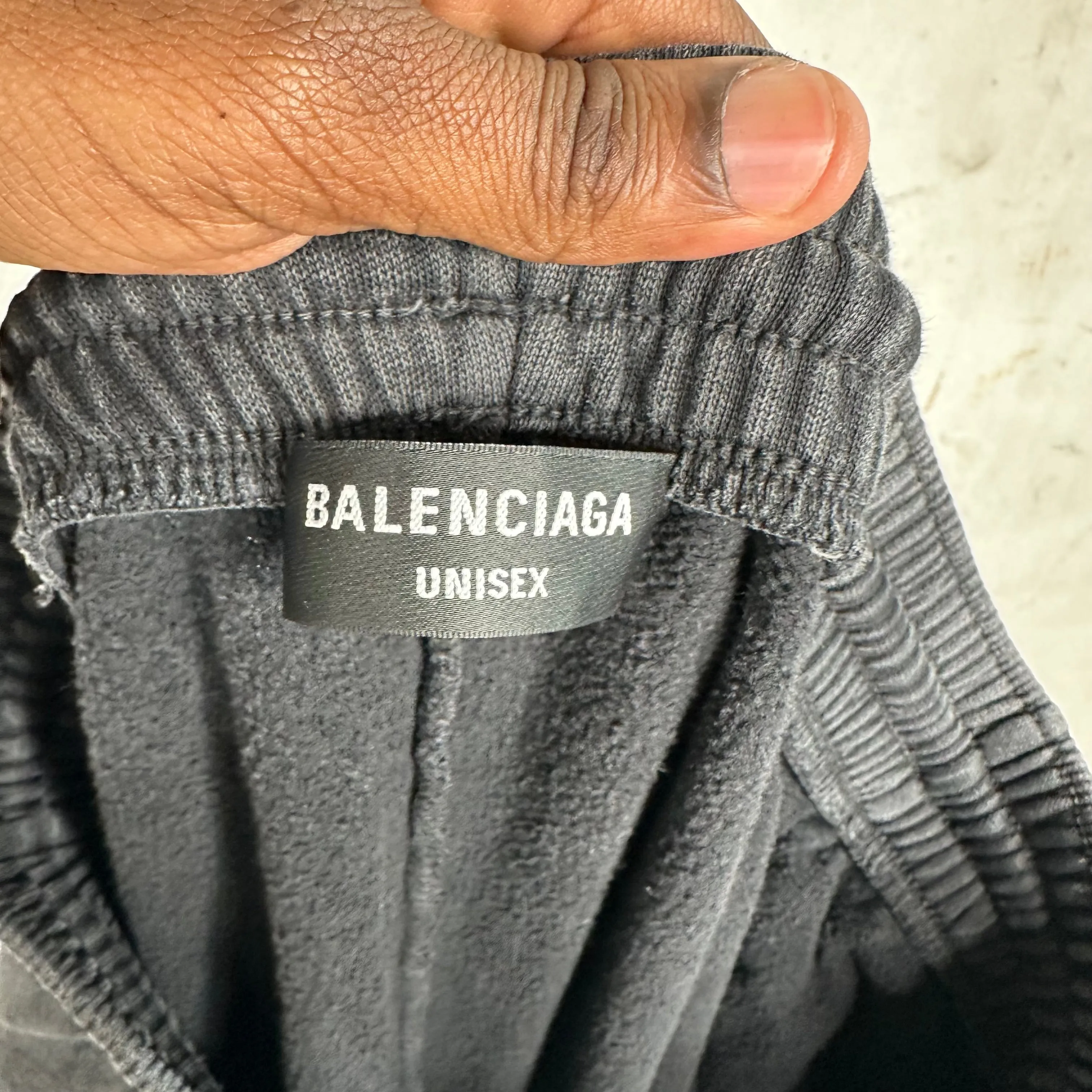 Balenciaga Wrinkle Knee Cropped Sweatpants