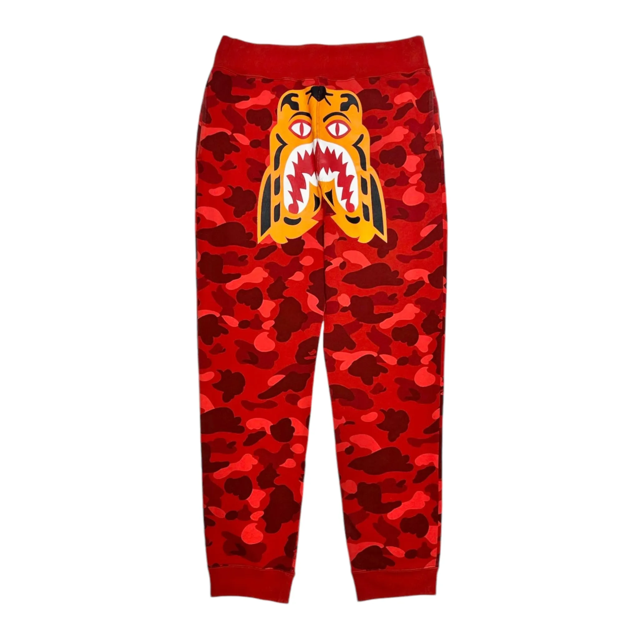 BAPE Color Camo Tiger Slim Sweatpants Red Pre-Owned