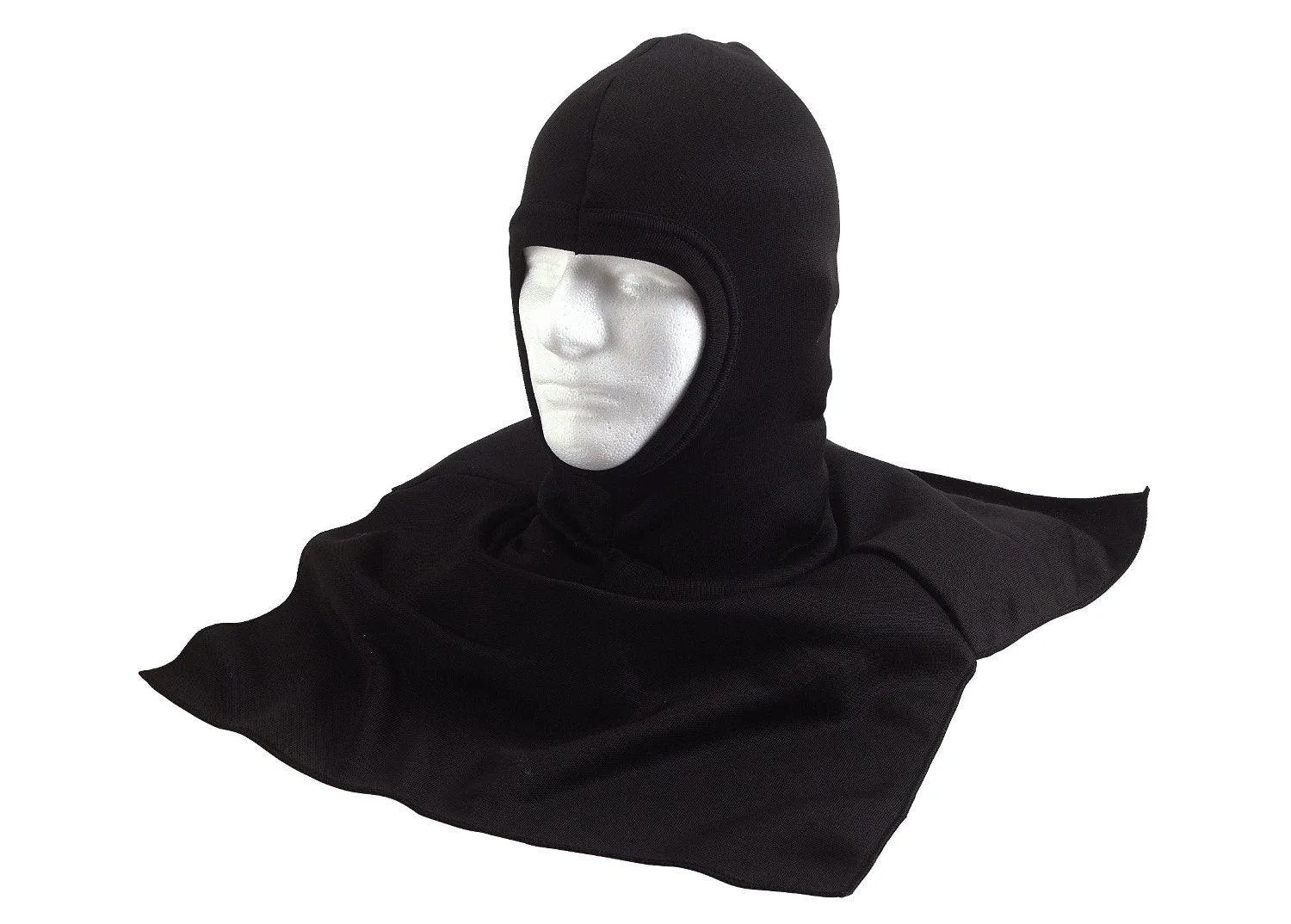 Black Polyester Balaclava With Dickie