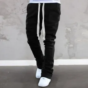 Black Stacked Sweatpants