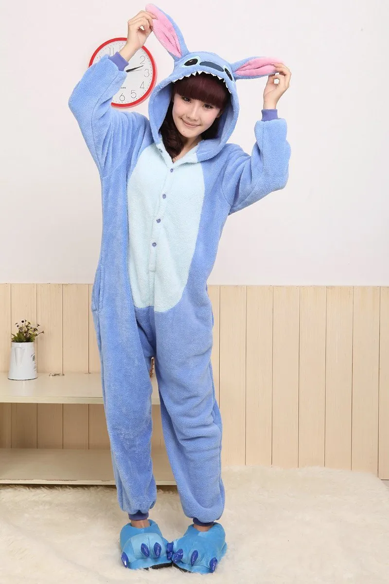 Blue Stitch Lilo Kigurumi Onesies Jumpsuit Pajamas Animal Costume