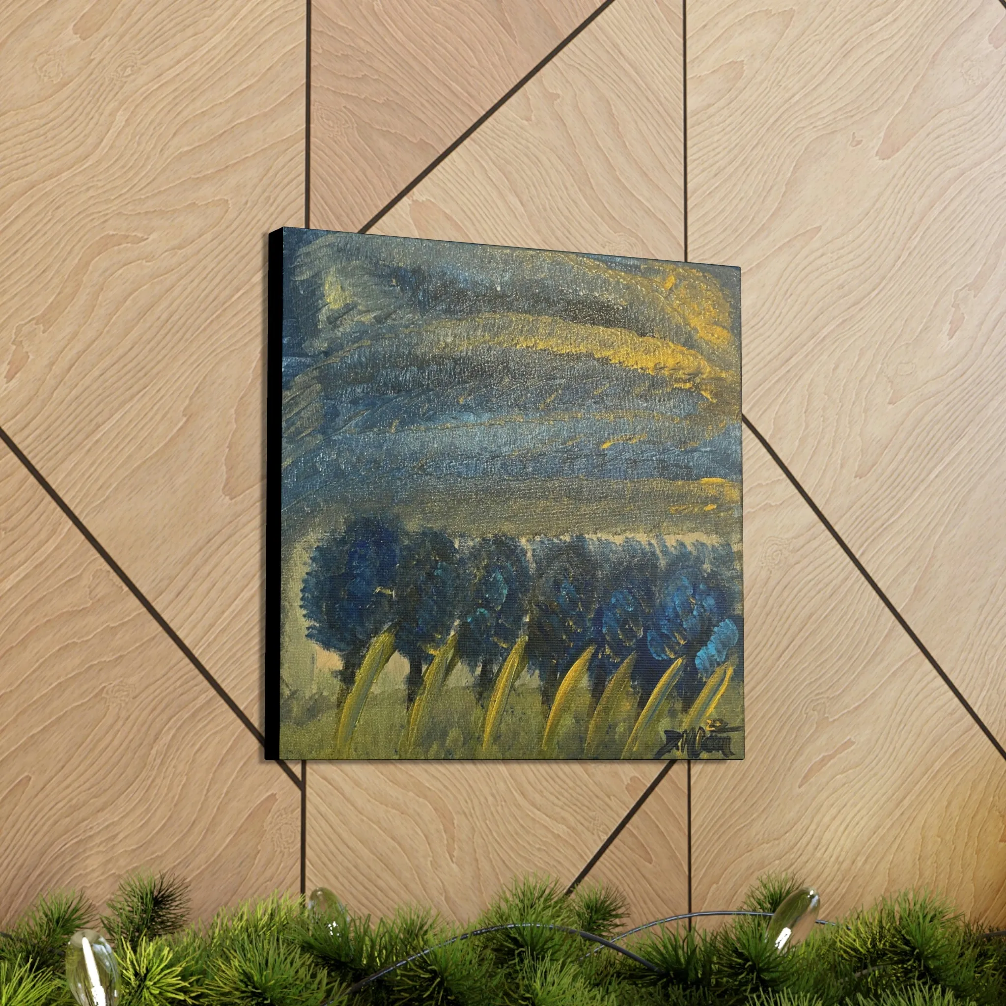 “Bluebonnets in the Storm” Canvas Gallery Wraps