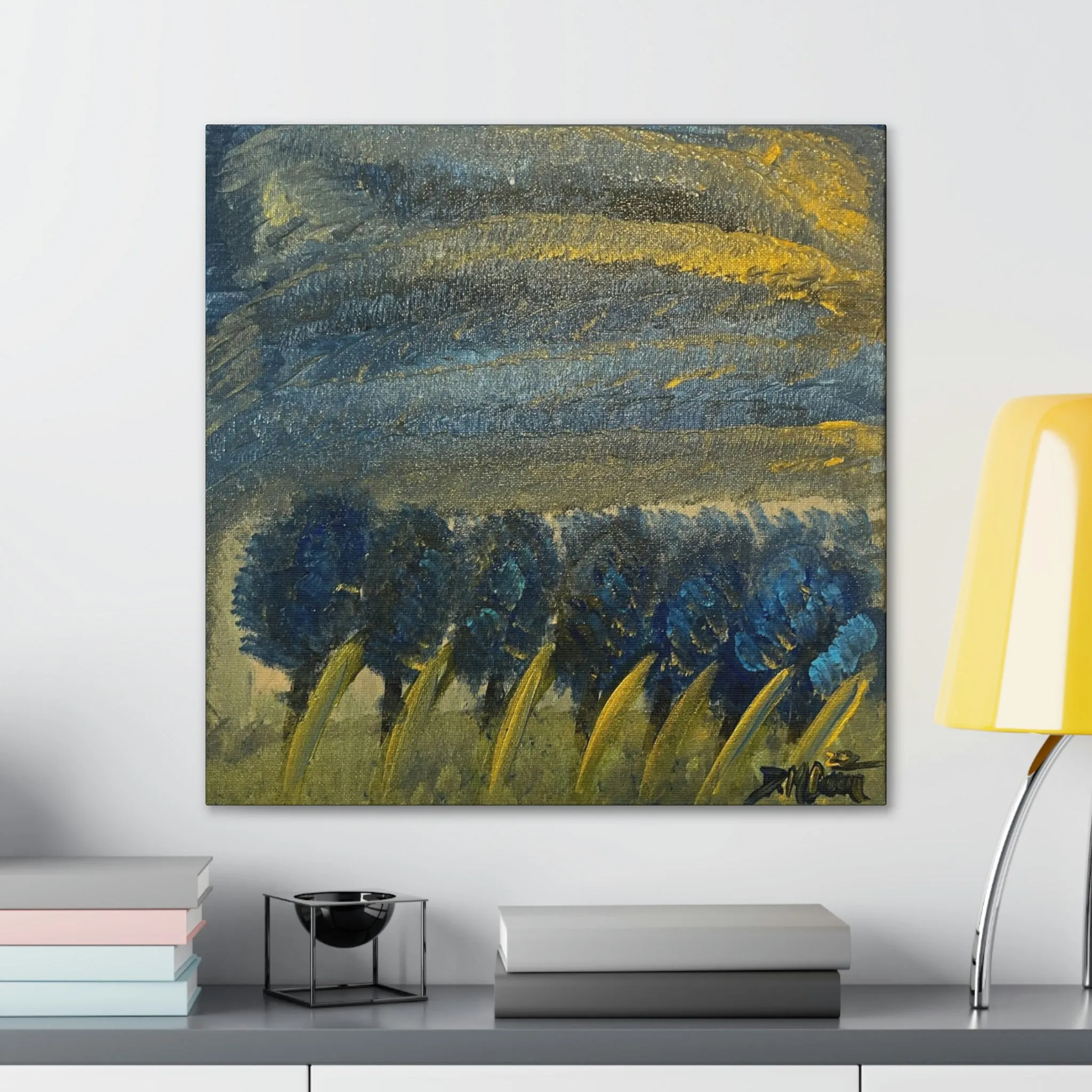 “Bluebonnets in the Storm” Canvas Gallery Wraps