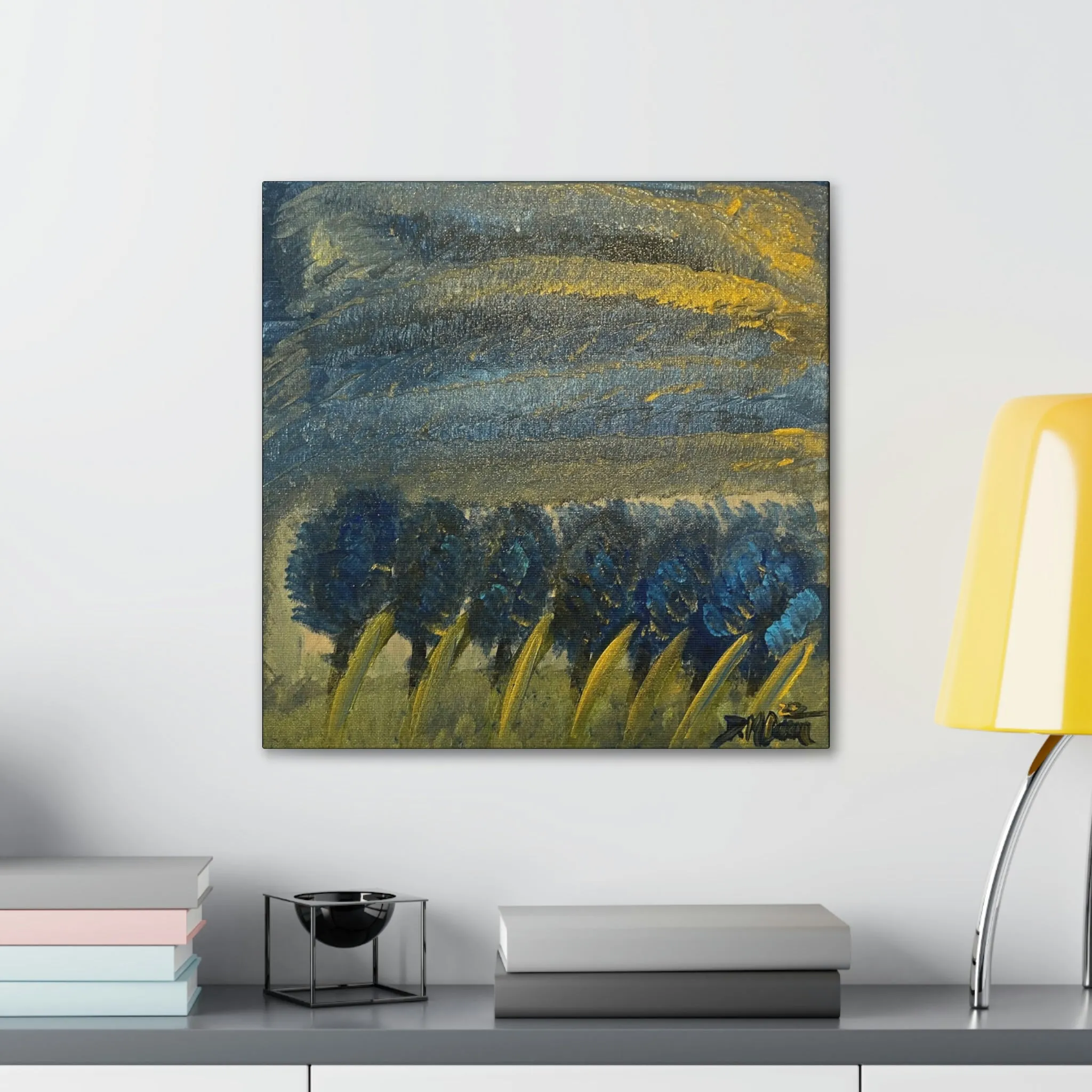 “Bluebonnets in the Storm” Canvas Gallery Wraps