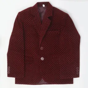 Boys Blazer Coat - Maroon