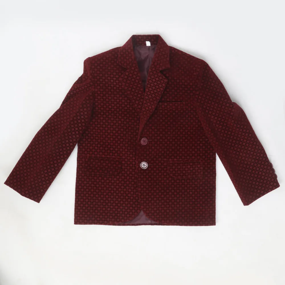 Boys Blazer Coat - Maroon