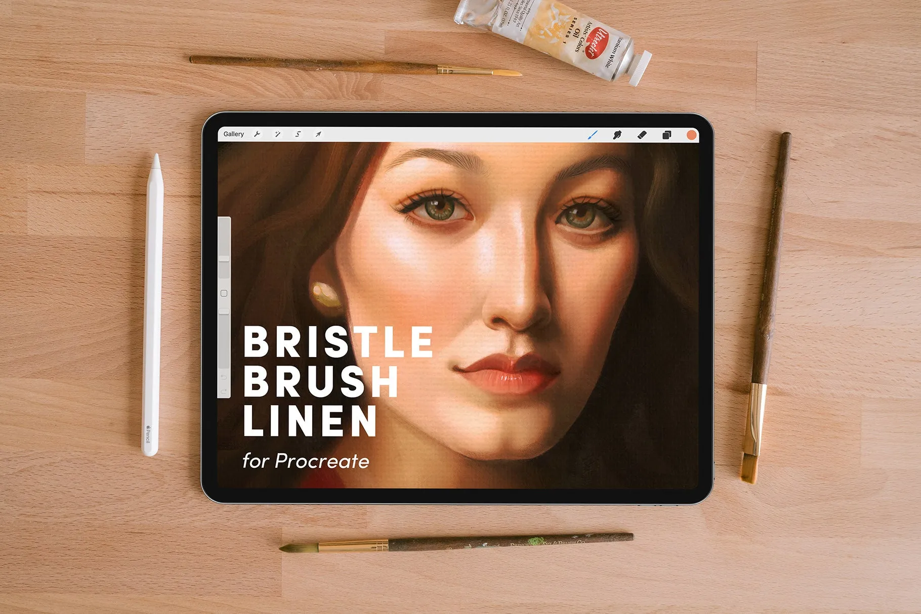 Bristle Brush Linen – Procreate Brush