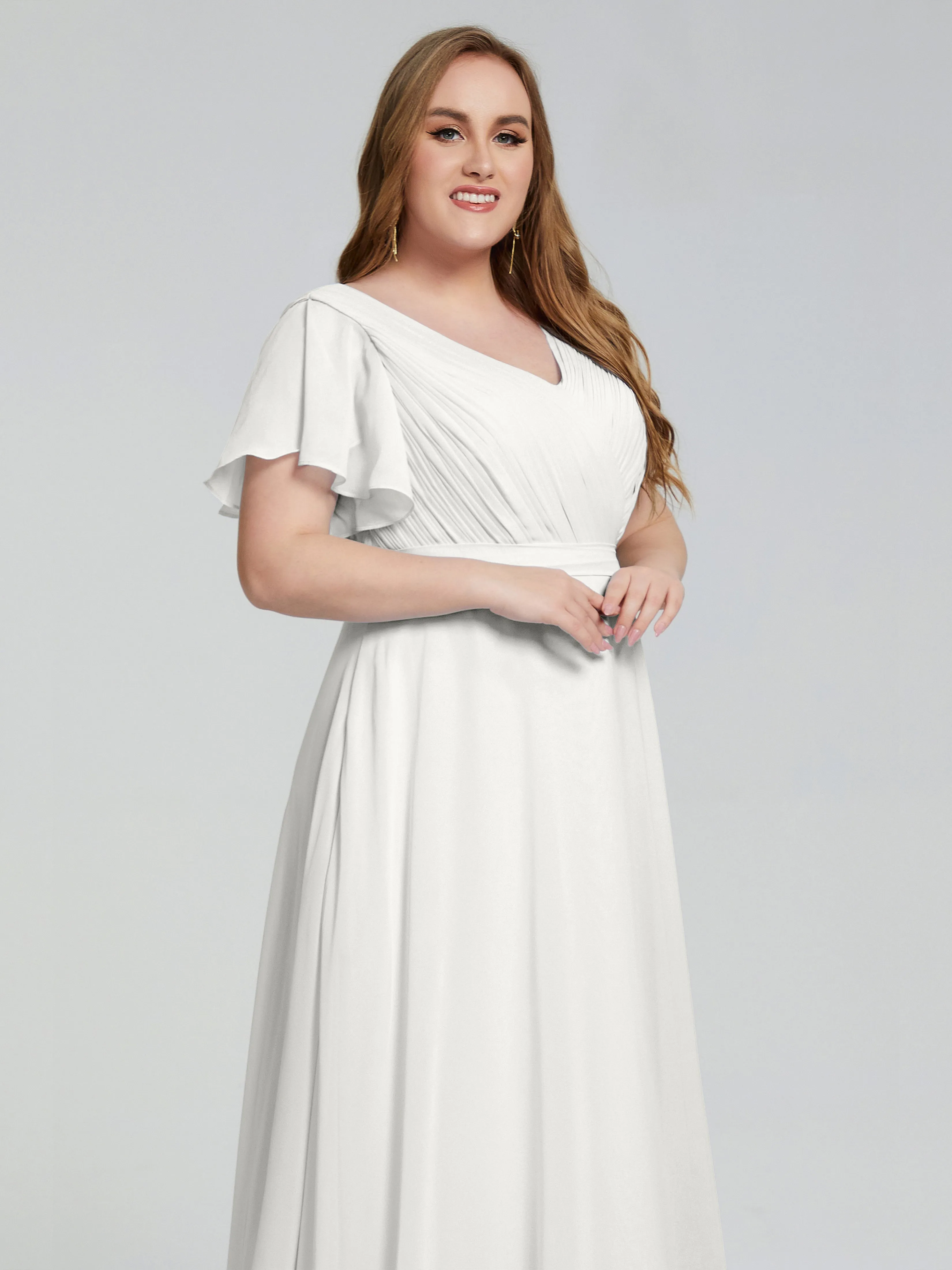 Brooke Short Sleeves Chiffon Mother of the Bride Dresses