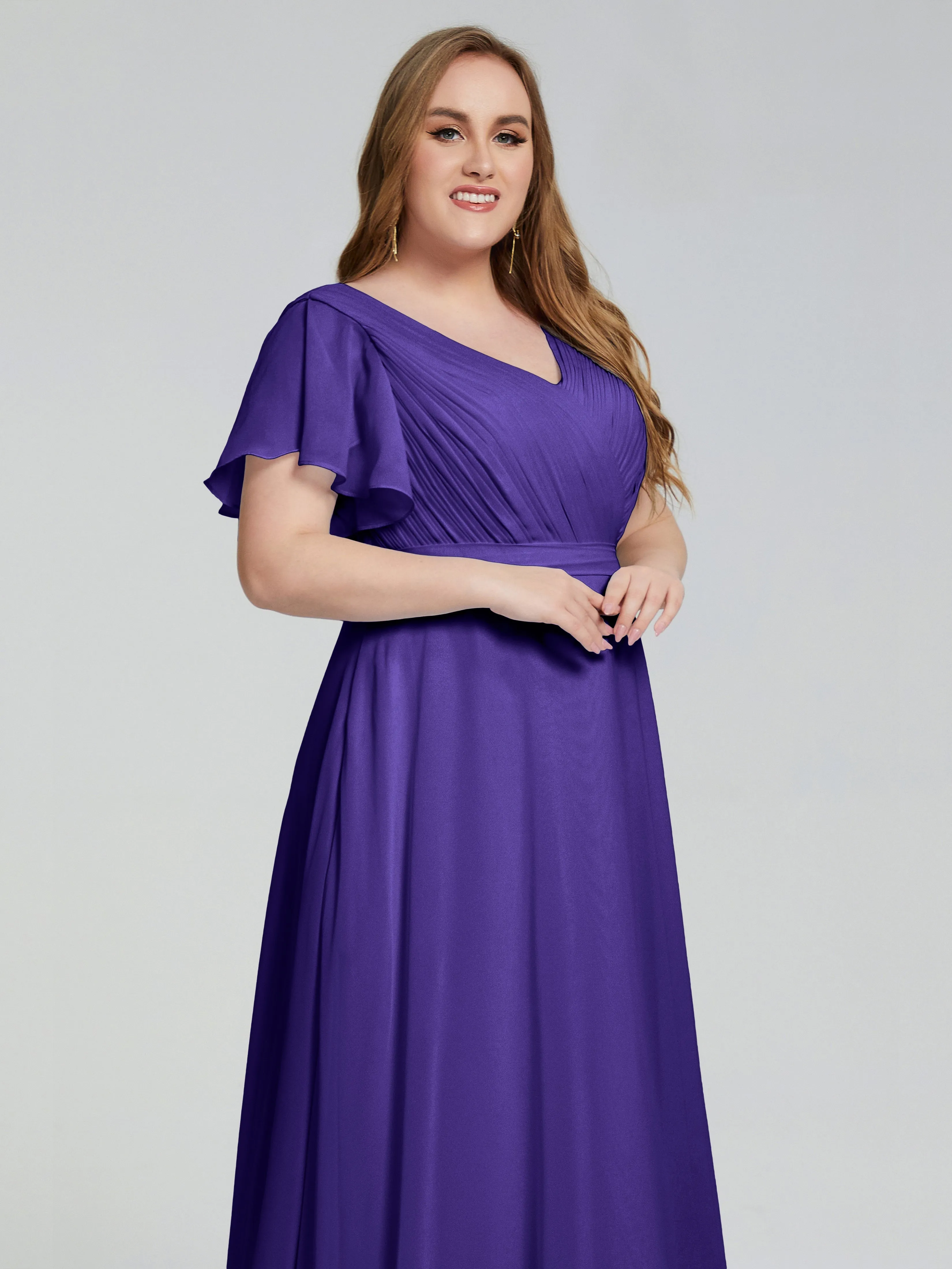 Brooke Short Sleeves Chiffon Mother of the Bride Dresses