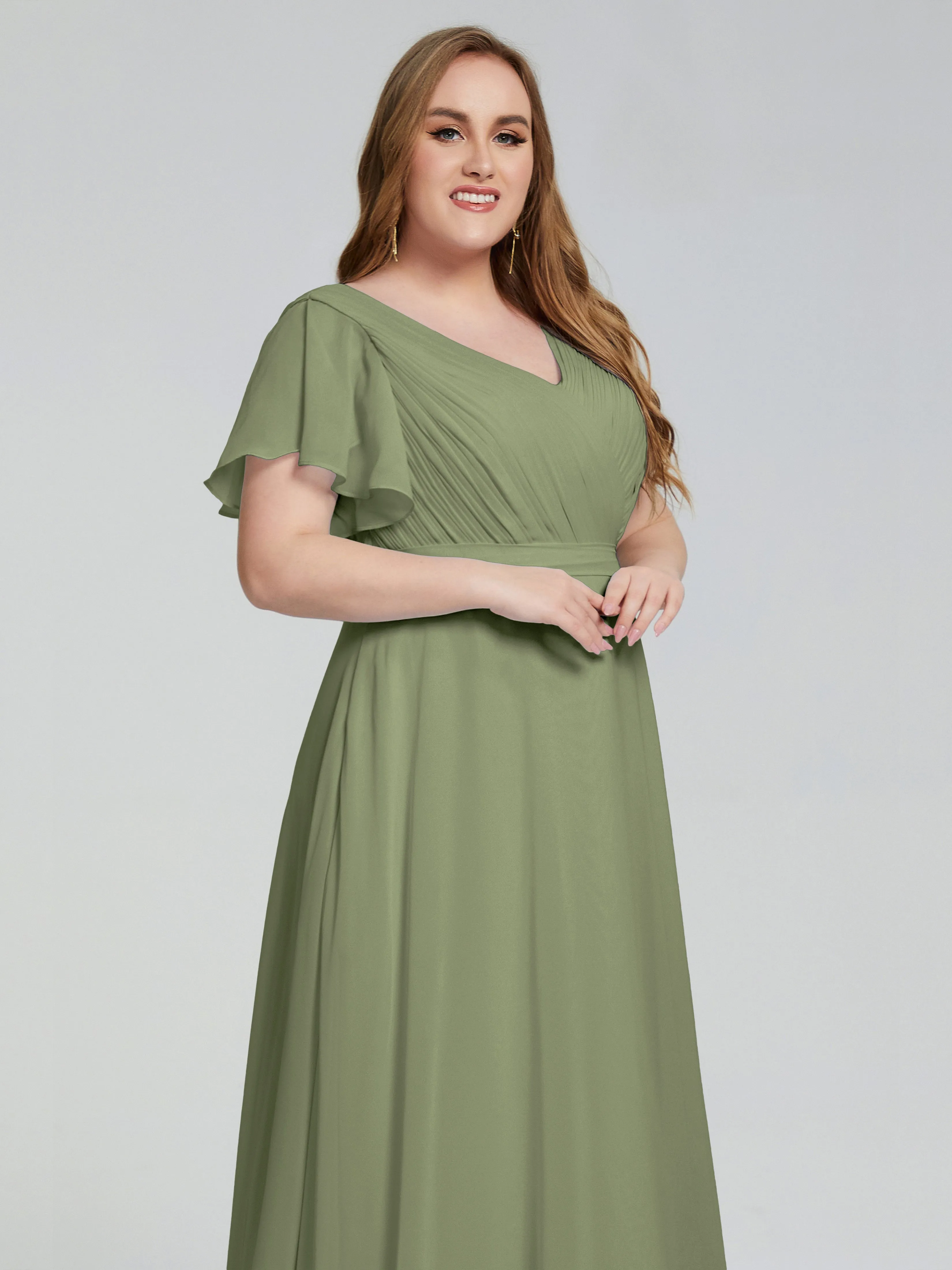 Brooke Short Sleeves Chiffon Mother of the Bride Dresses