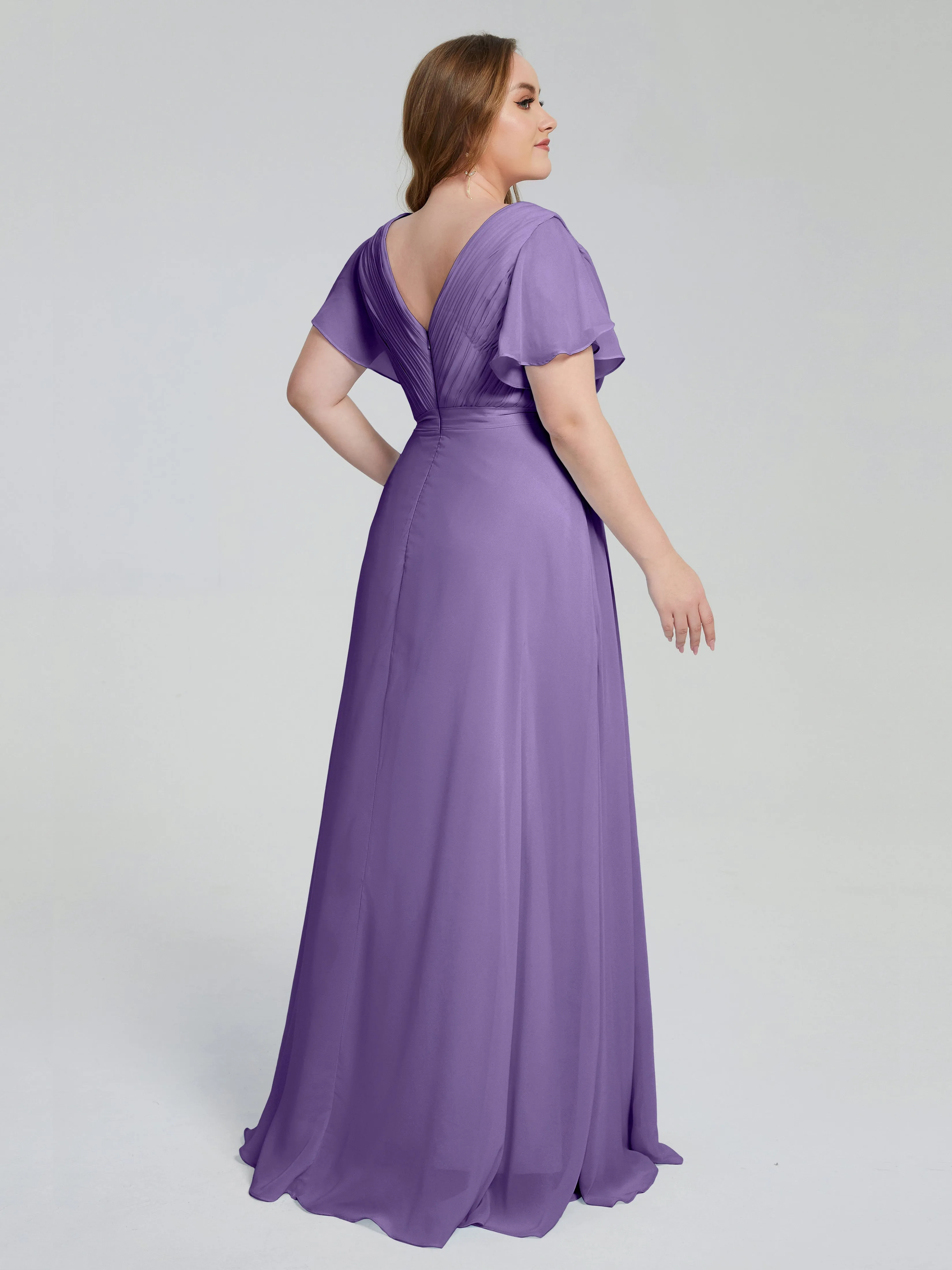 Brooke Short Sleeves Chiffon Mother of the Bride Dresses