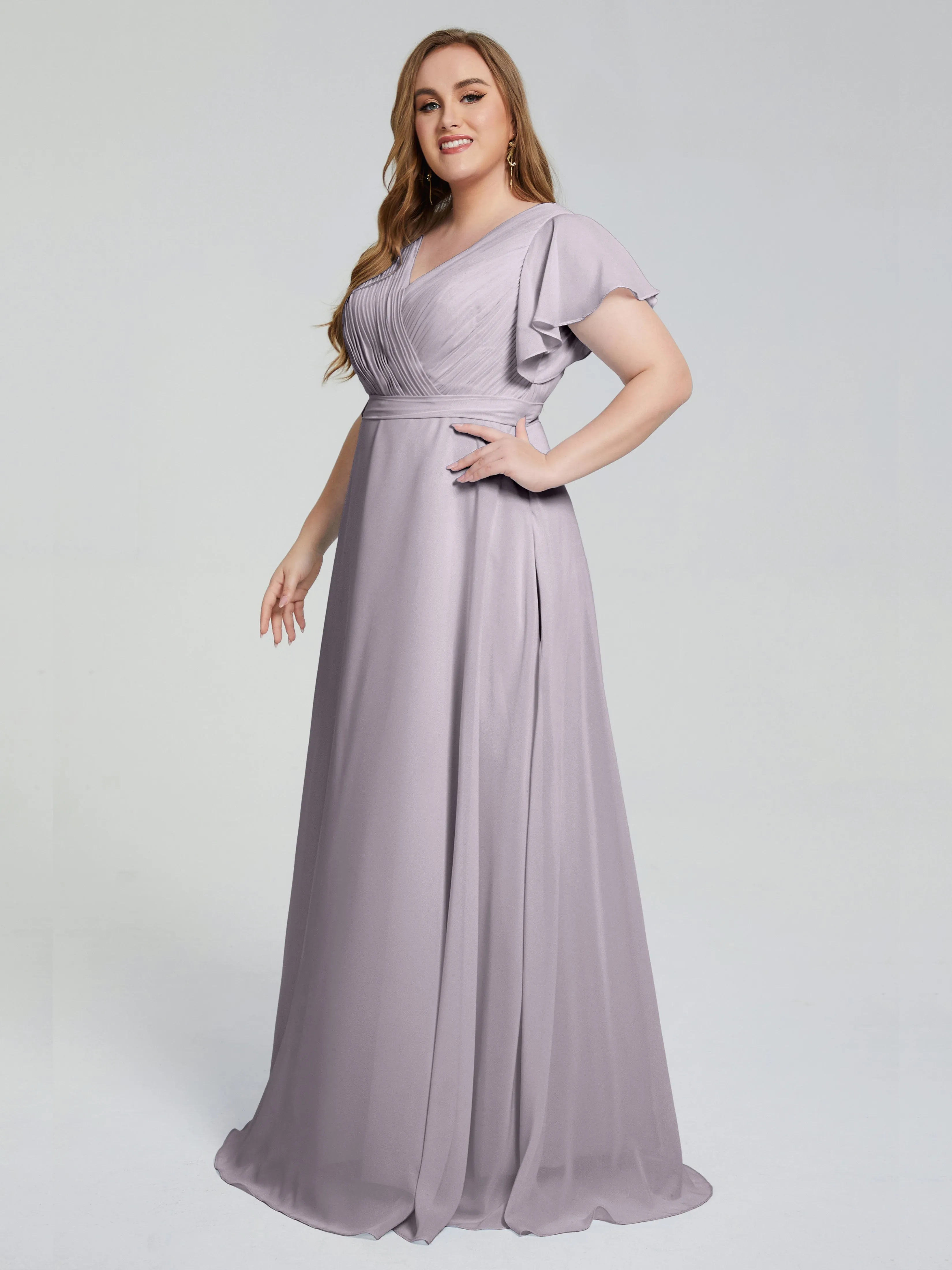 Brooke Short Sleeves Chiffon Mother of the Bride Dresses